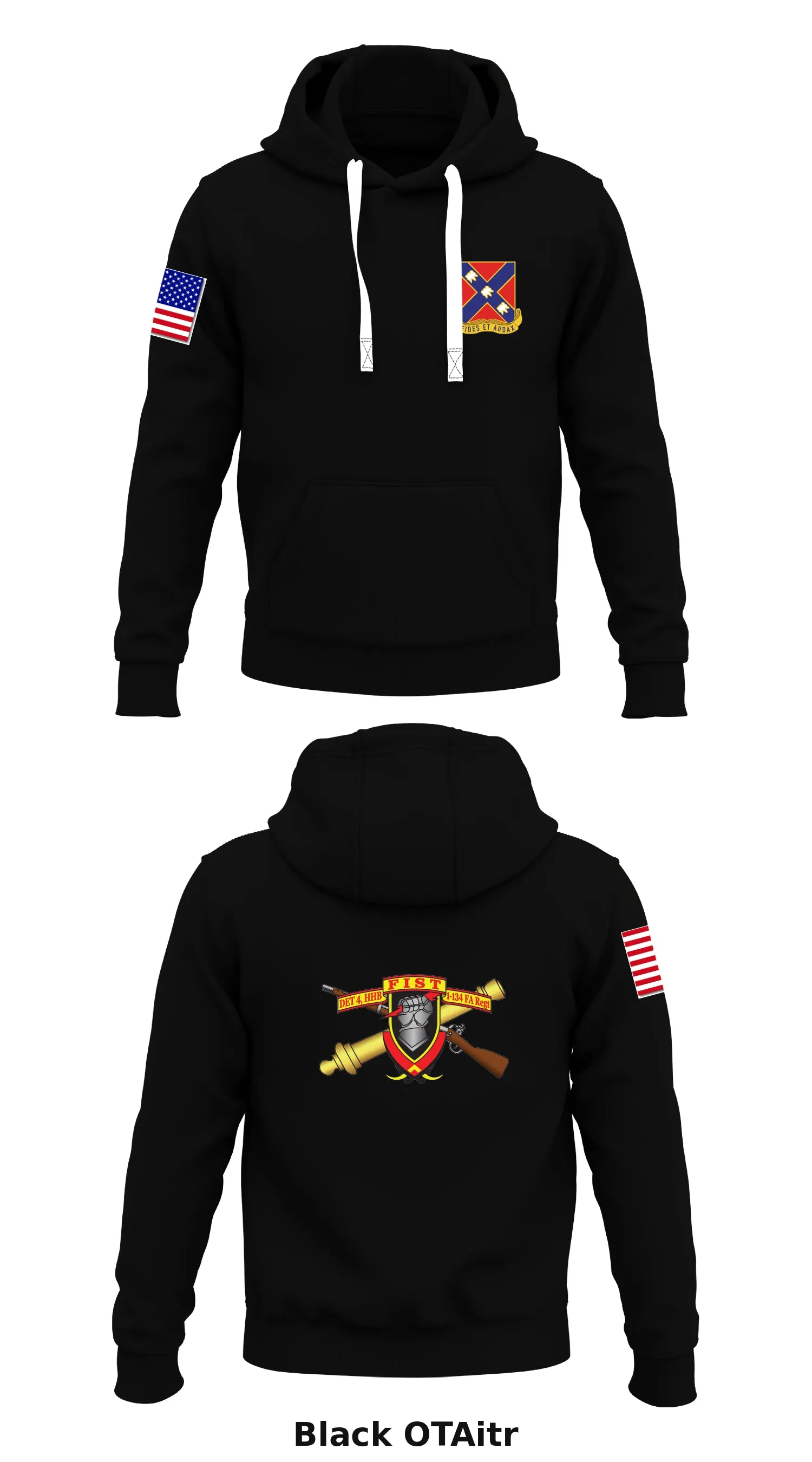 DET 4, HHB, 1-134th FAR Store 1  Core Men's Hooded Performance Sweatshirt - OTAitr