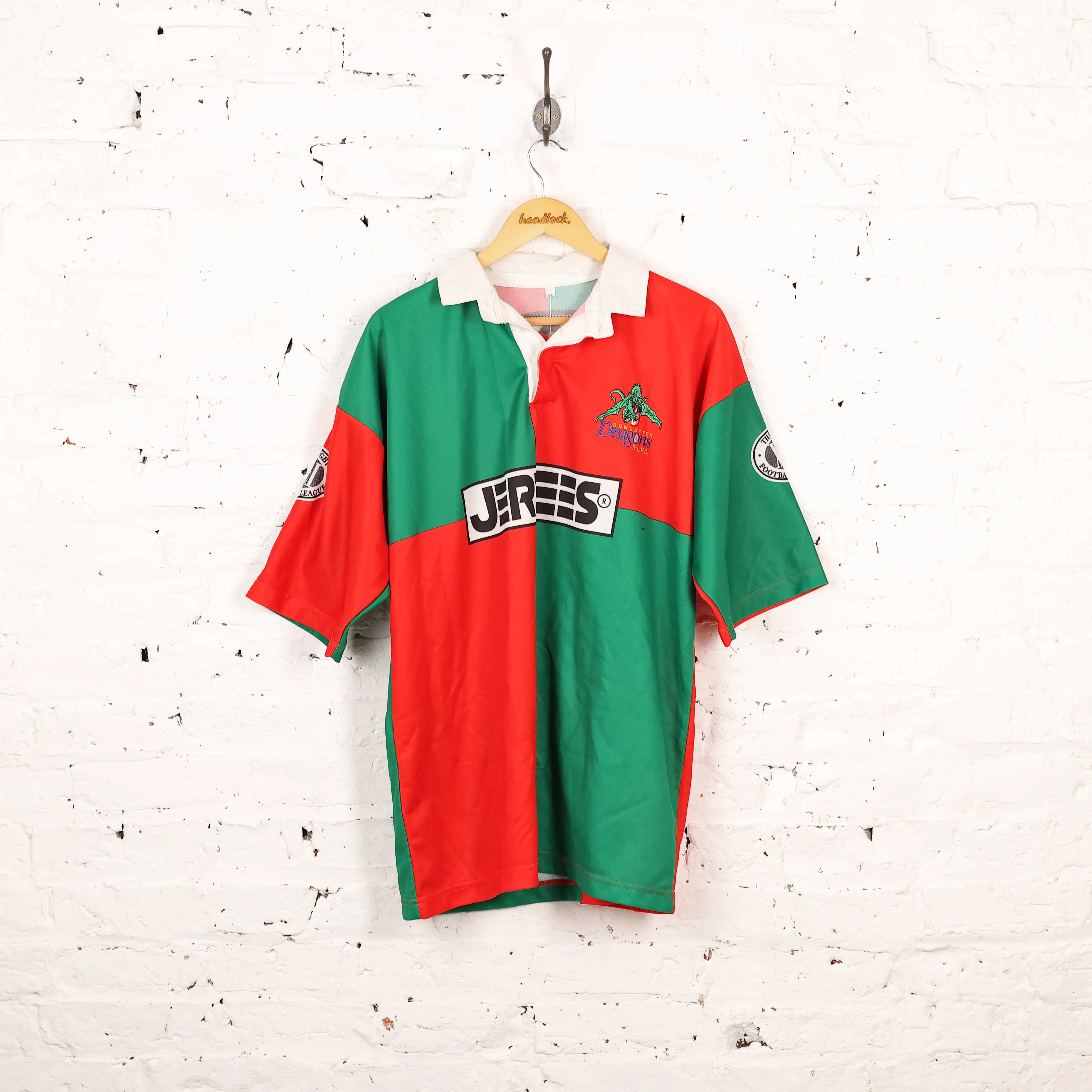 Doncaster Dragons Rugby Shirt - Red/Green - XL