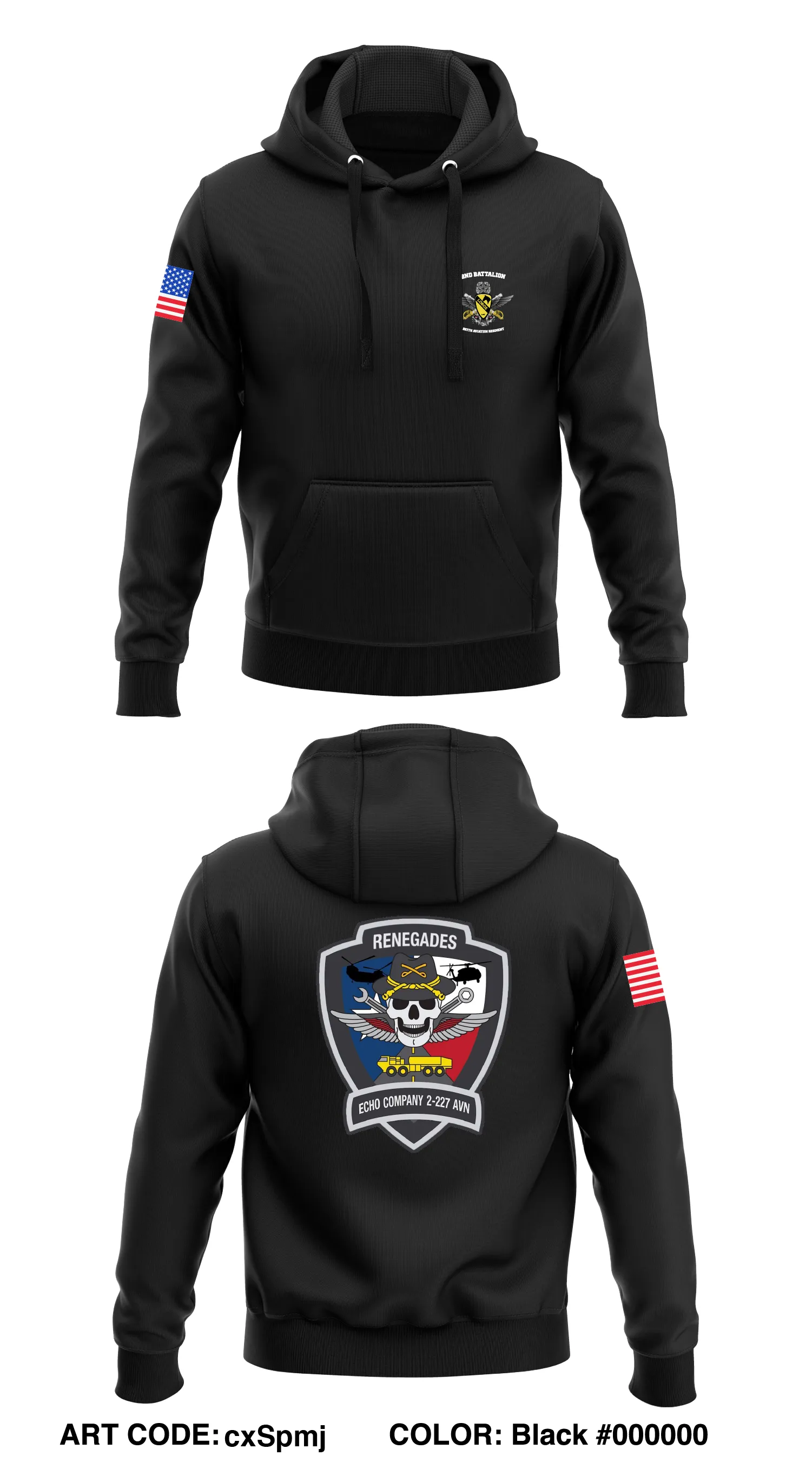 E Co, 2BN, 227th AVN REG Store 1  Core Men's Hooded Performance Sweatshirt - cxSpmj