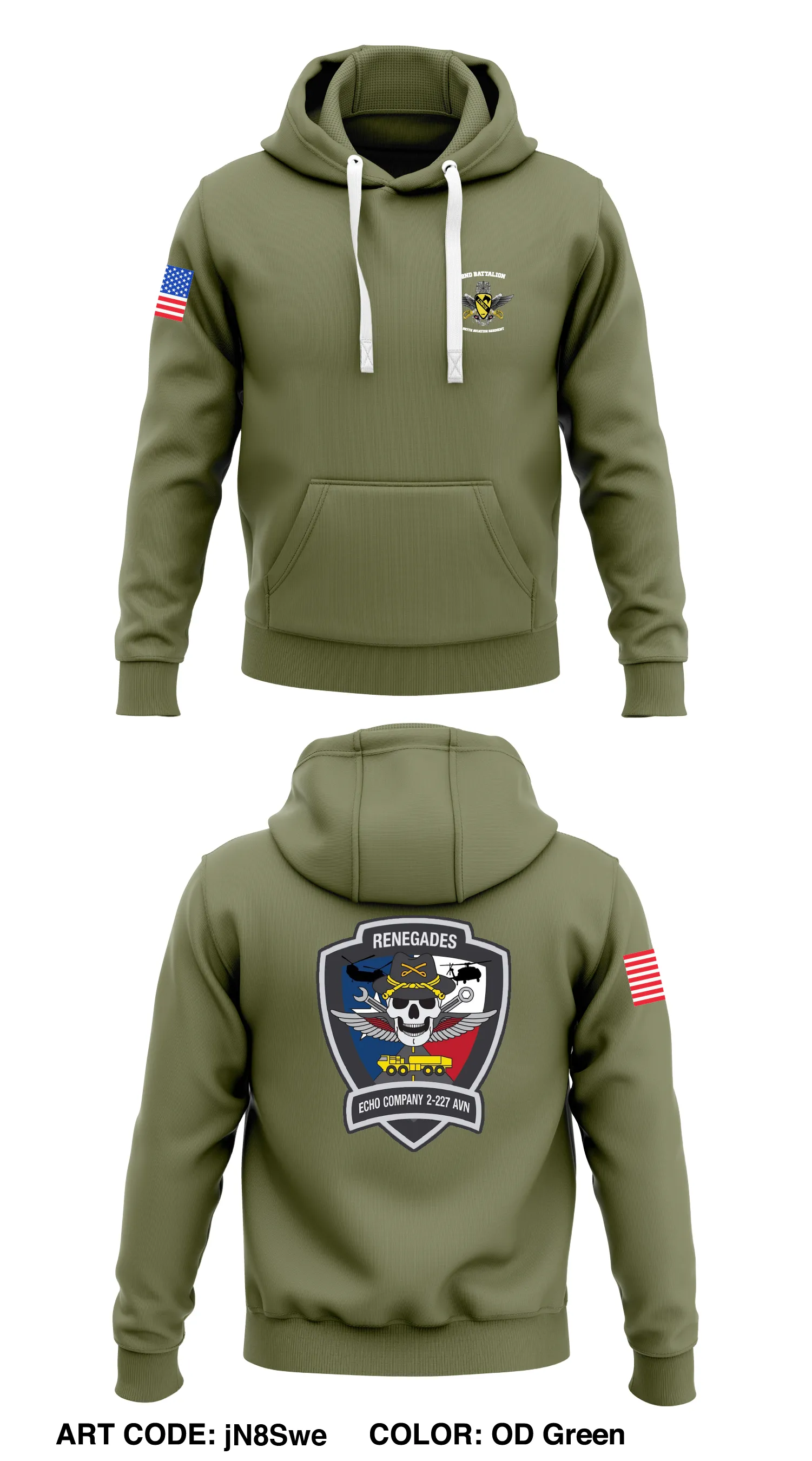 E Co, 2BN, 227th AVN REG Store 1  Core Men's Hooded Performance Sweatshirt - jN8Swe