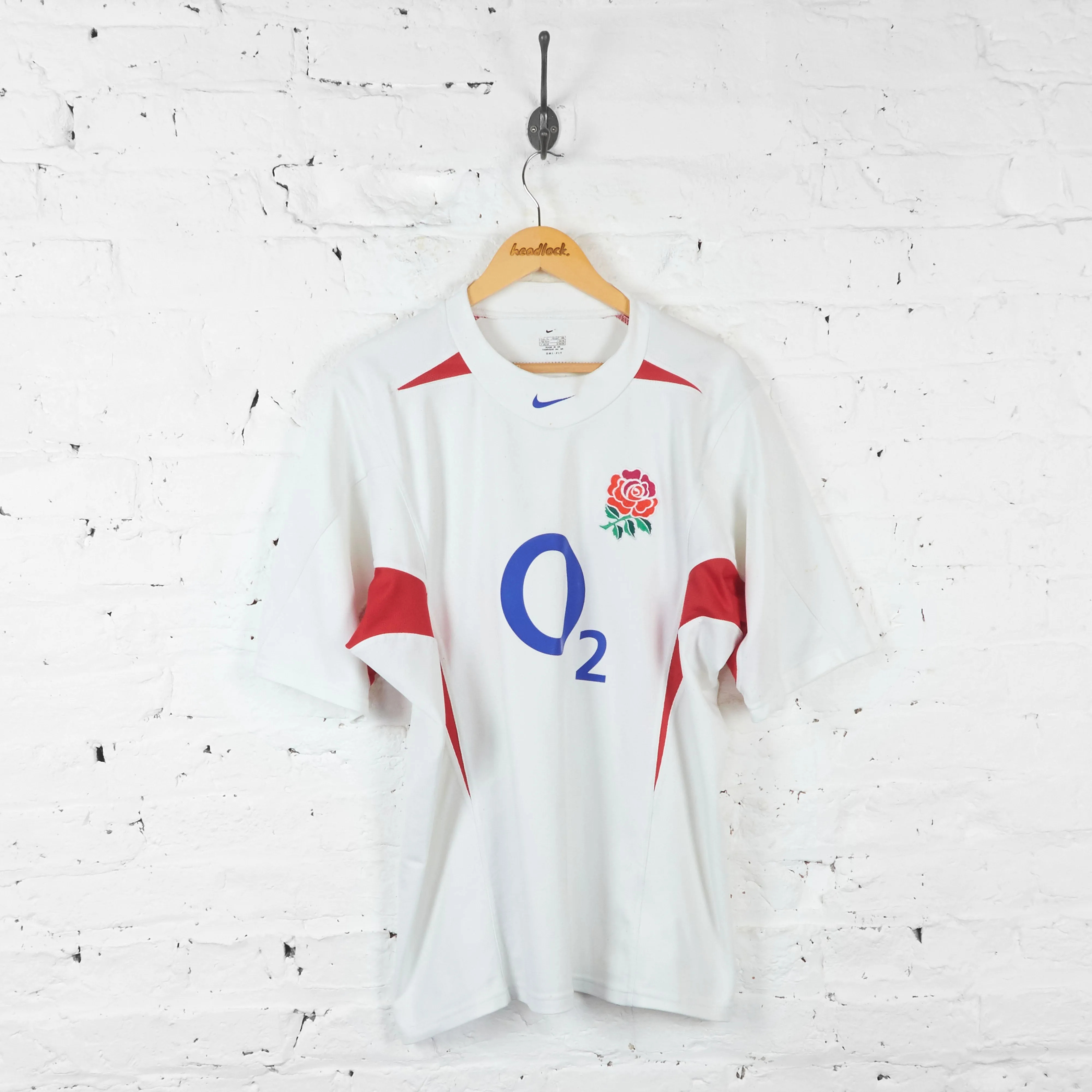 England 2003 Rugby Union Nike Shirt - White - XL