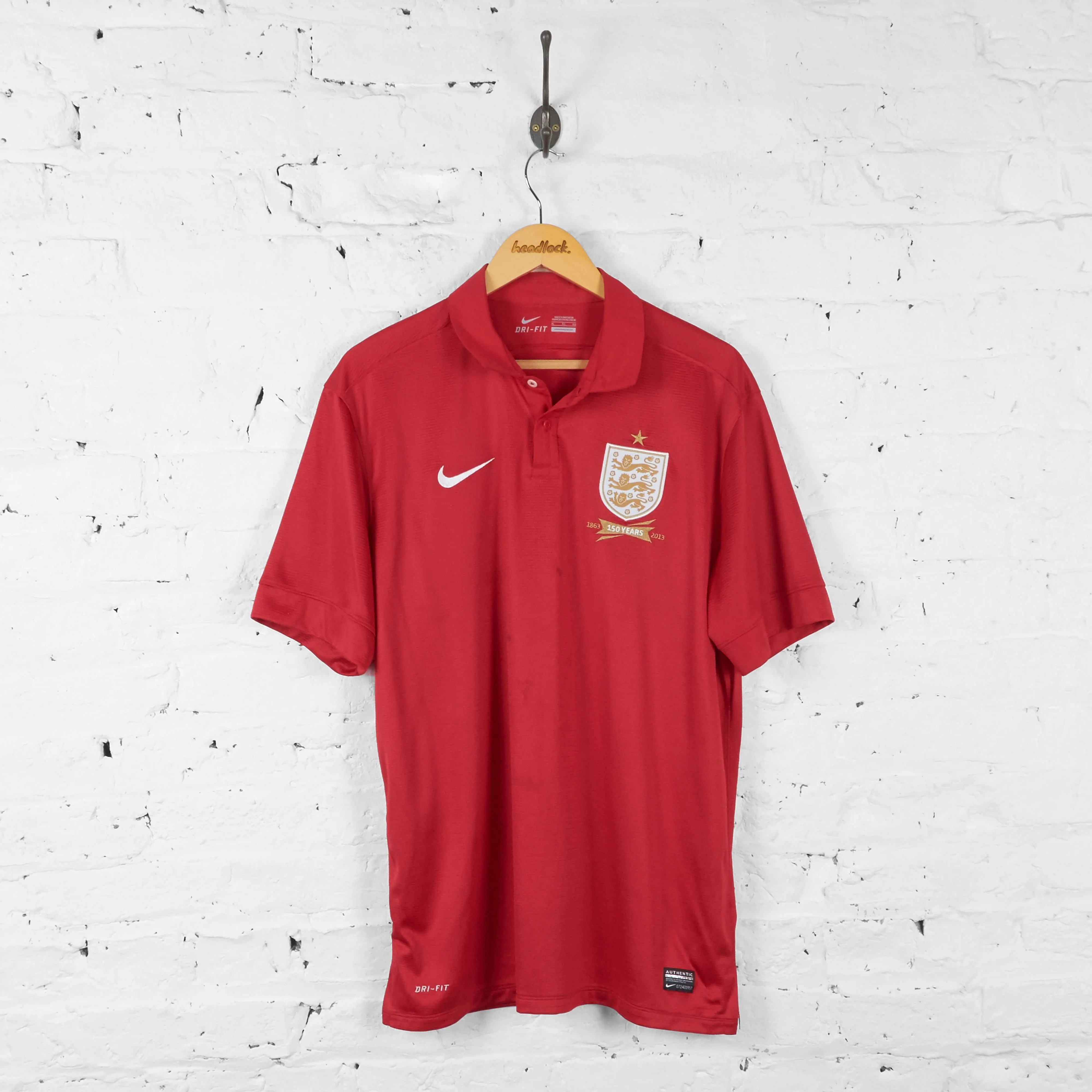 England 2013 150 Years Football Polo Shirt - Red - XL