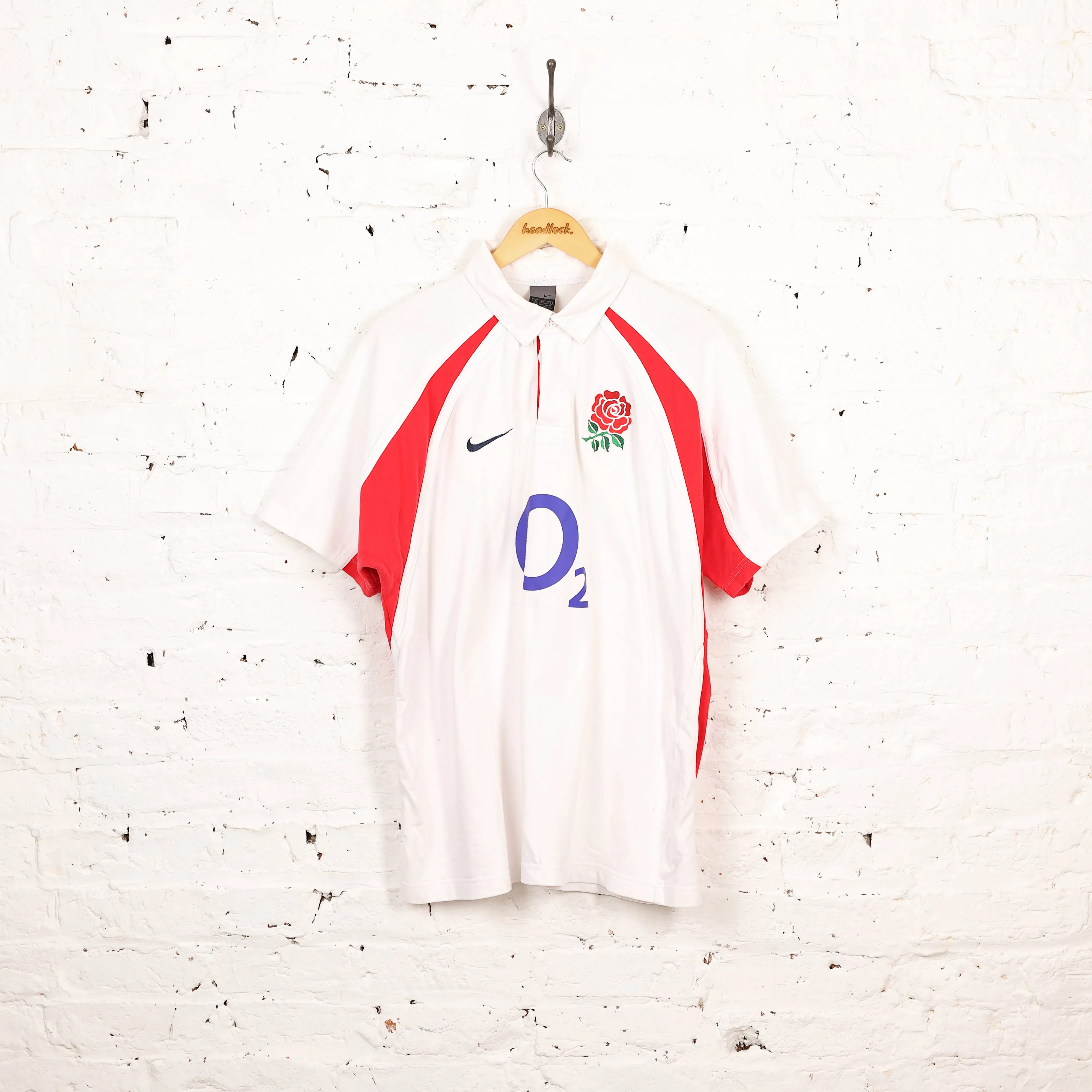 England Nike 2003 World Cup Rugby Shirt - White - XL