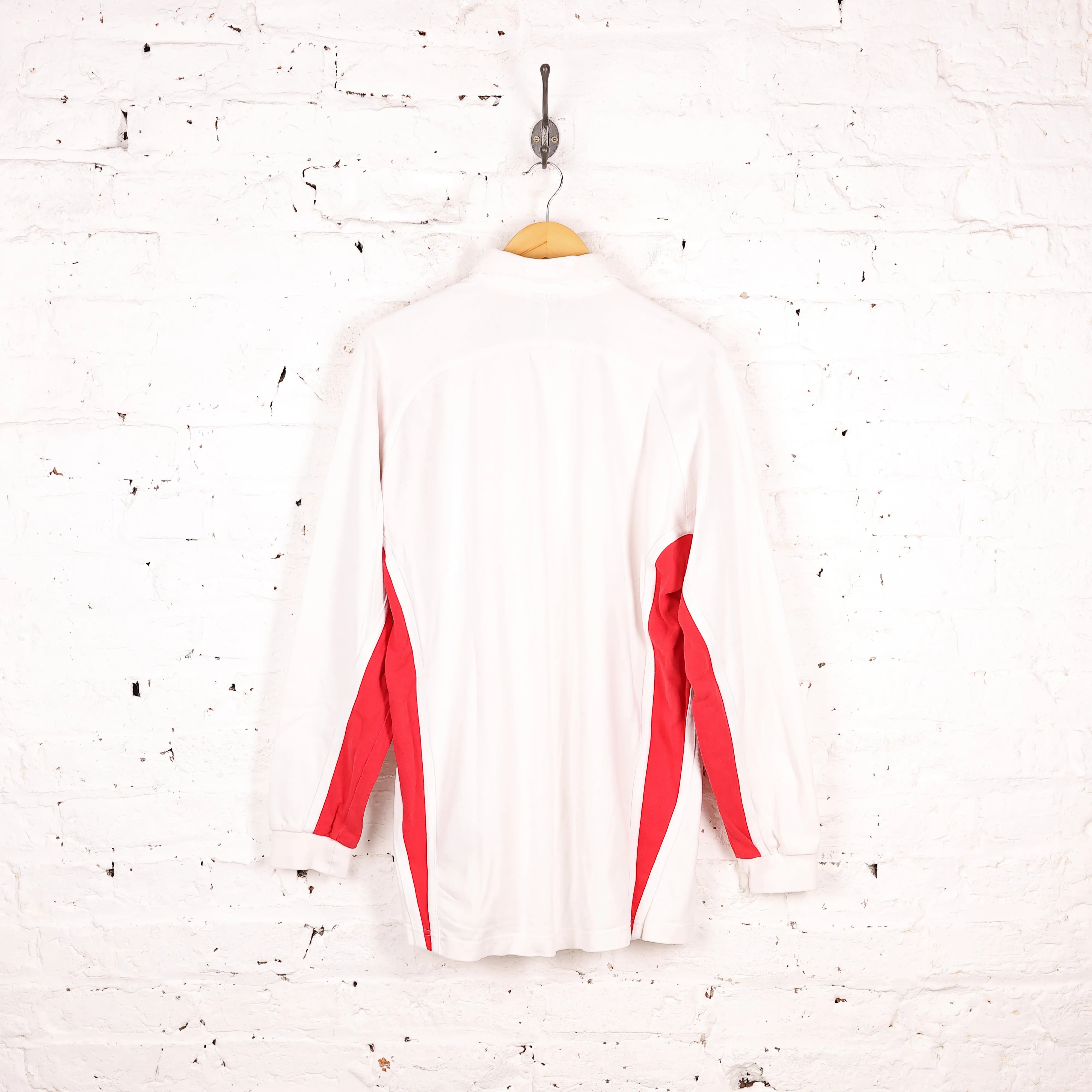 England Nike 2004 Long Sleeve Rugby Shirt - White - L