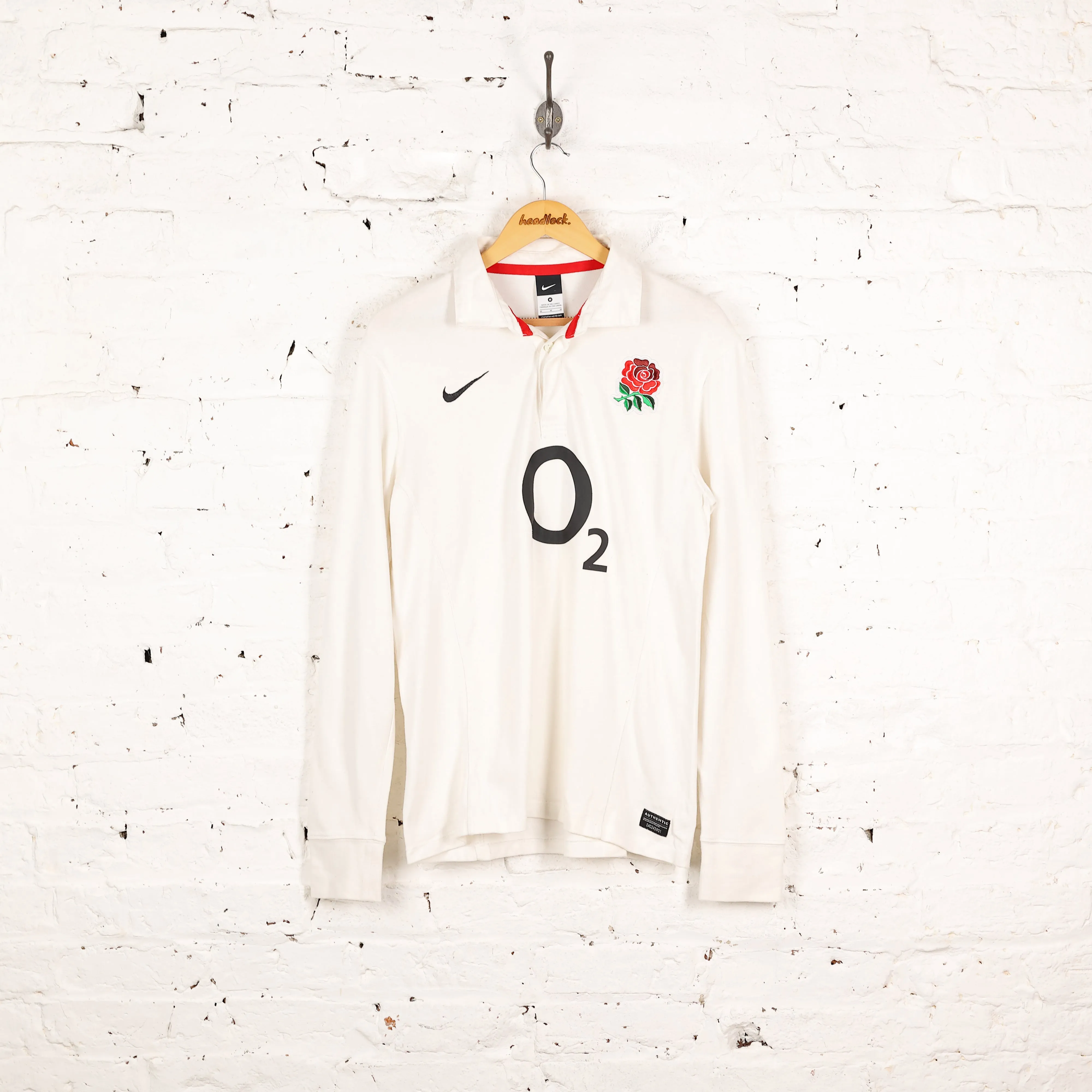 England Nike 2009 Home Rugby Shirt - White - M