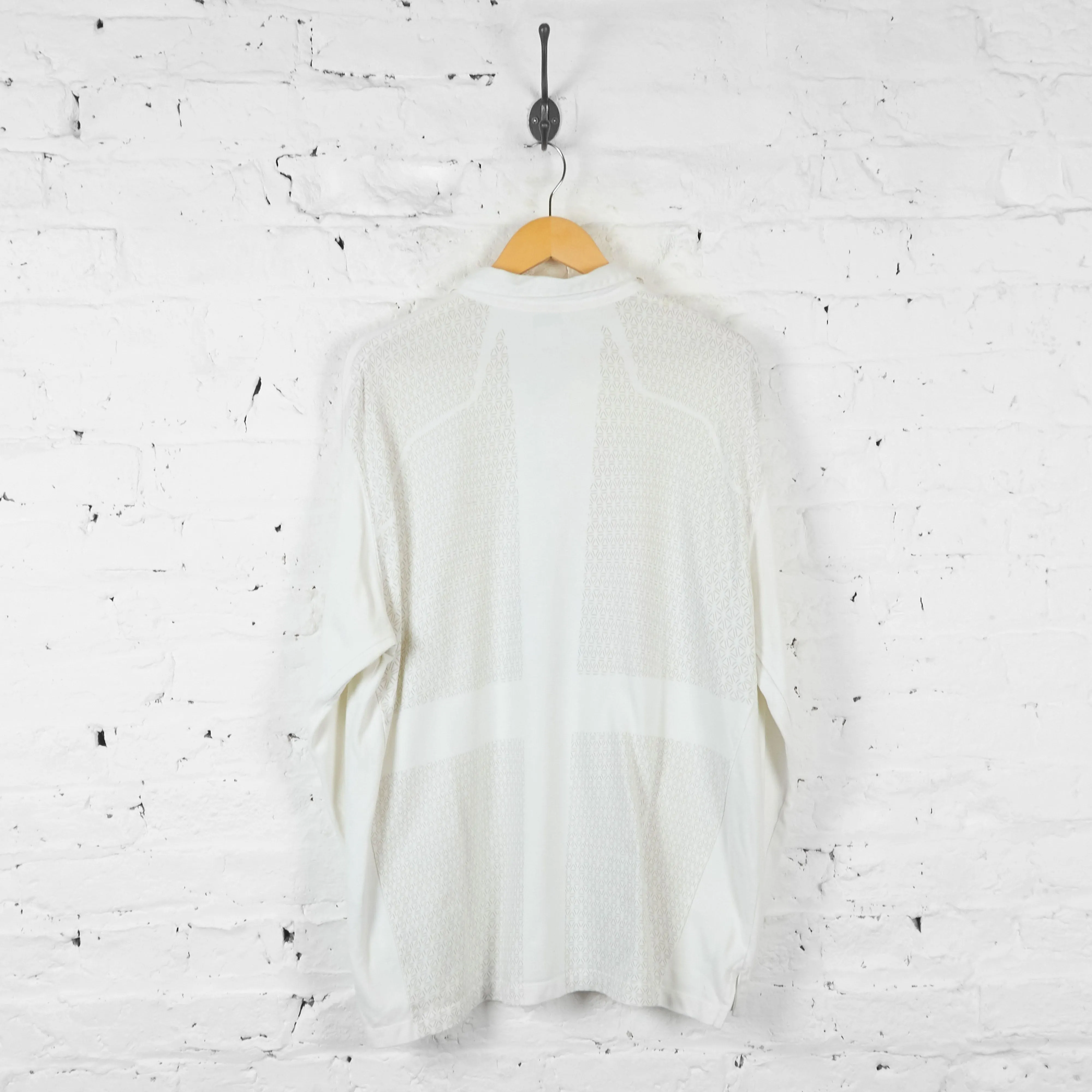 England Nike Long Sleeve Rugby Shirt - White - XL