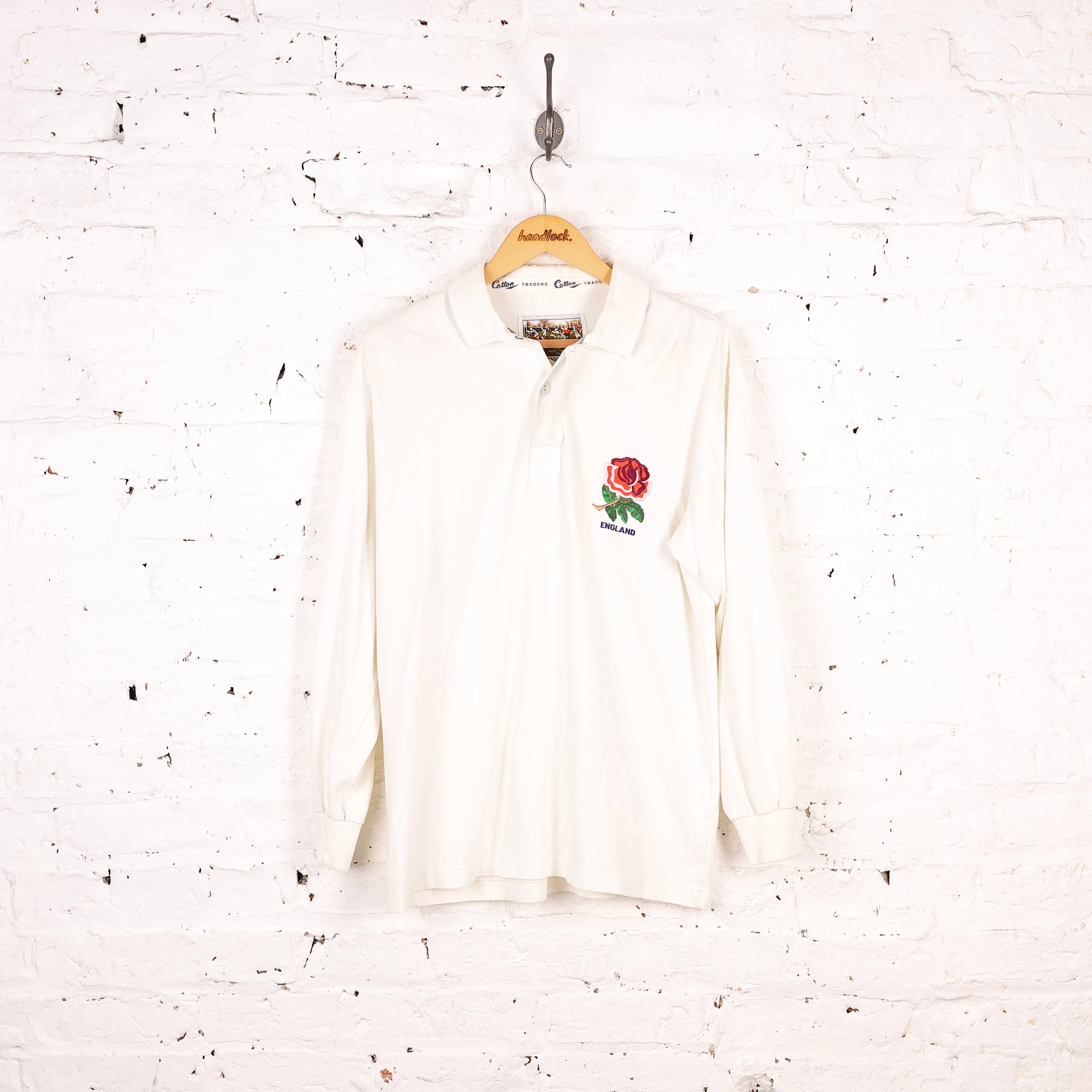 England Rugby Cotton Traders Home Shirt - White - M