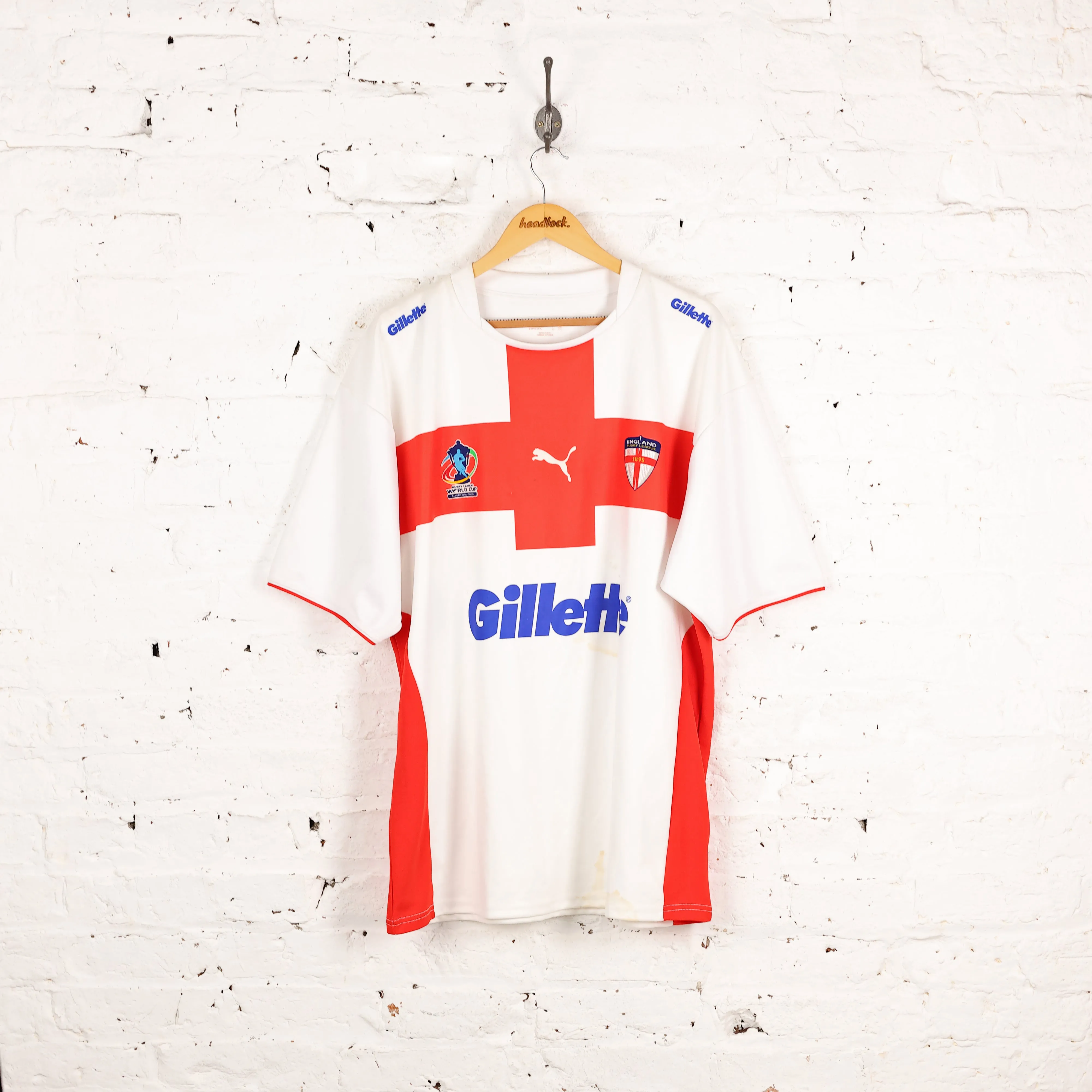England Rugby League 2008 World Cup Shirt - White - XXL