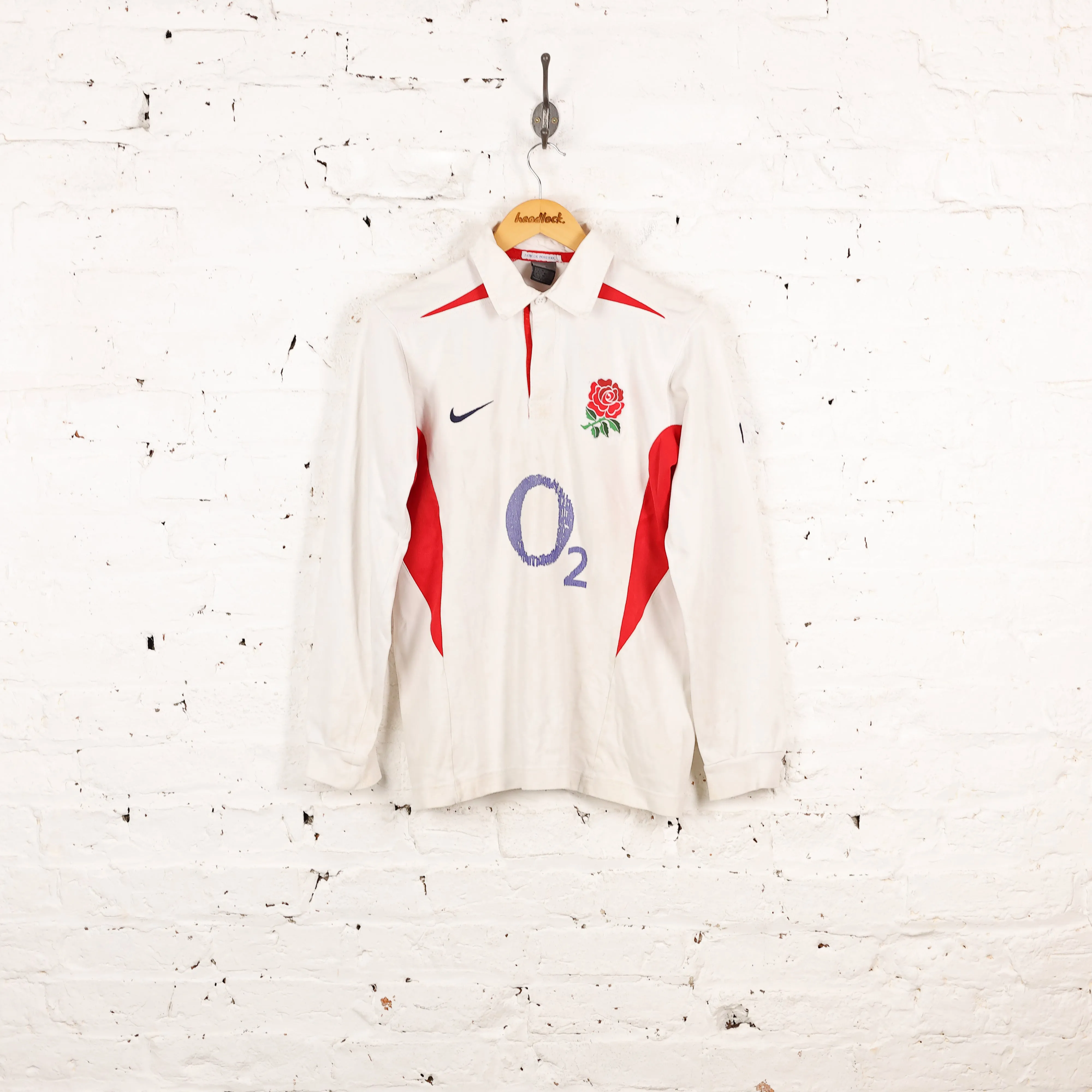 England Rugby Nike Long Sleeve Shirt - White - S