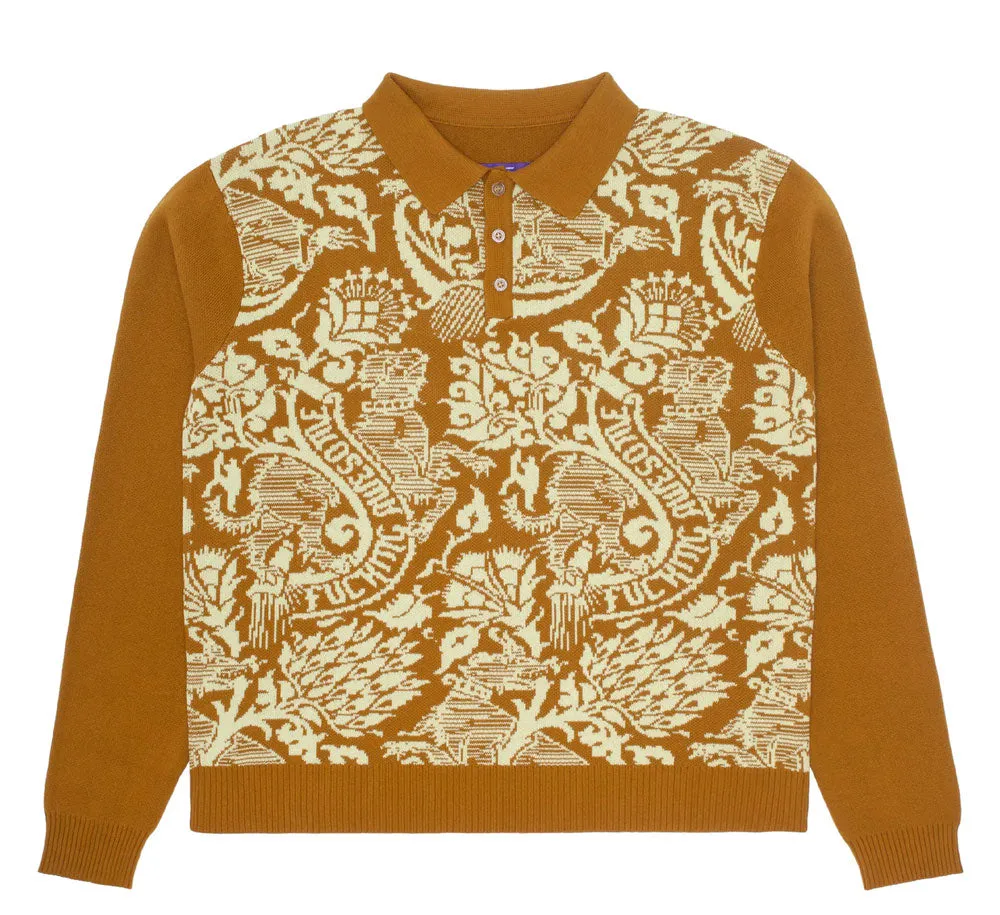 FANCY KNIT L/S POLO