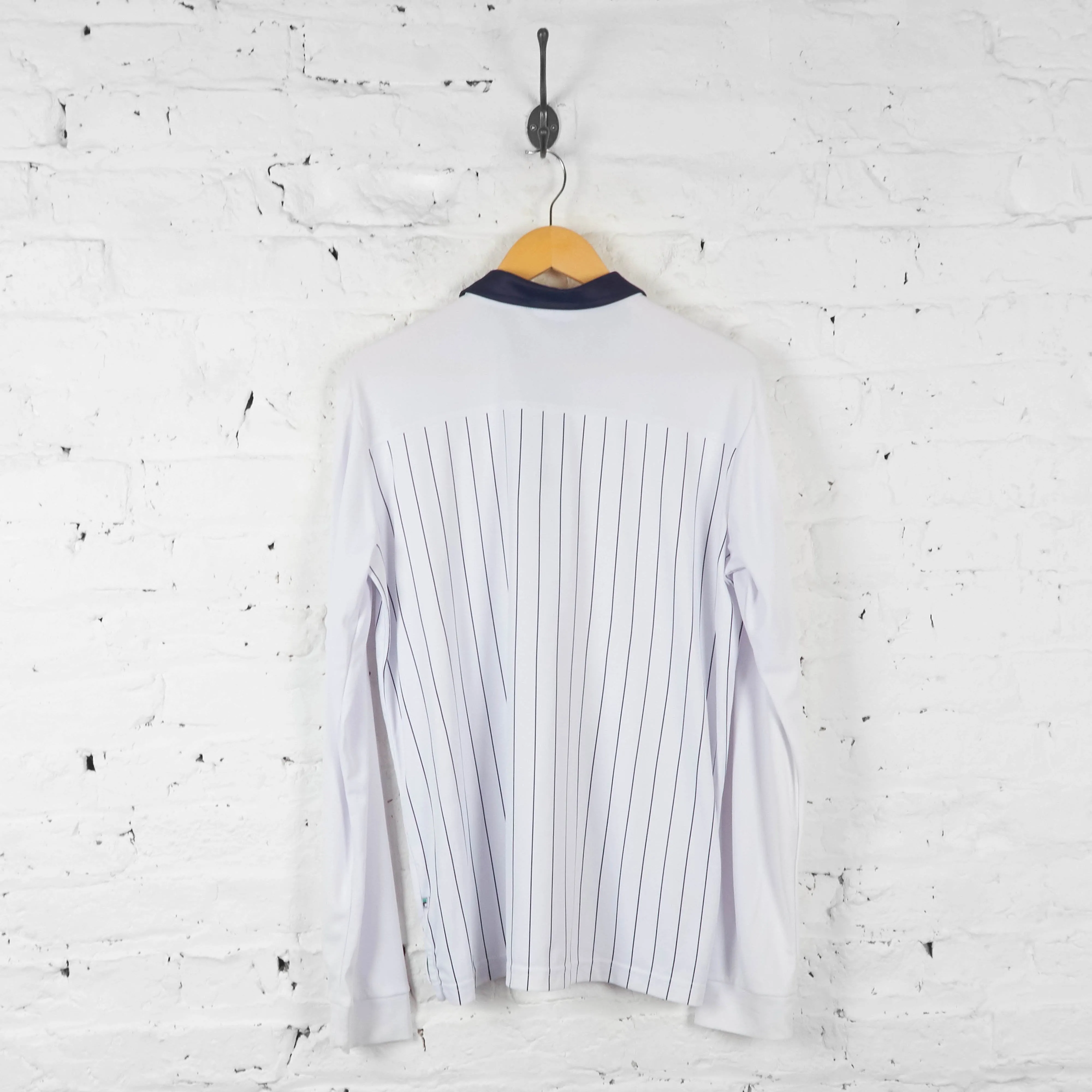 Fila Long Sleeve Striped Polo Shirt - White - L