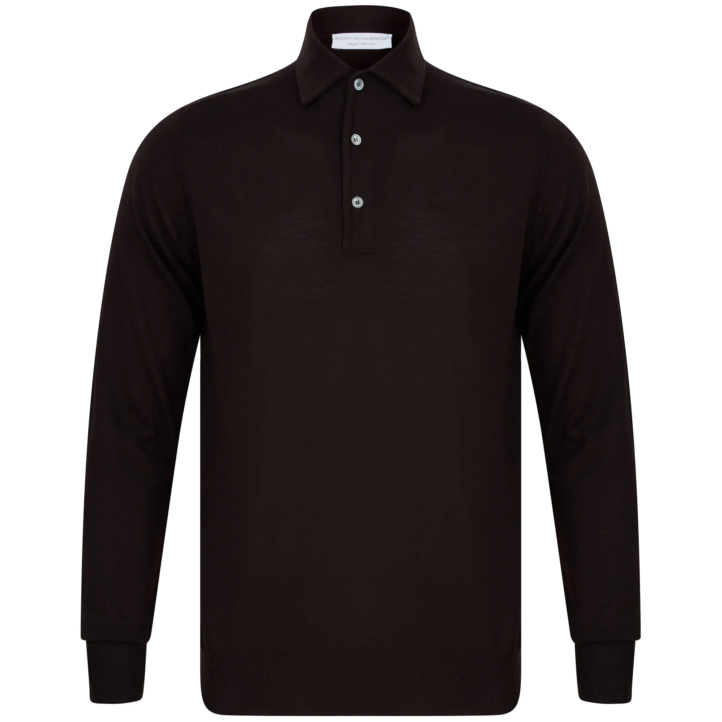 FILIPPO DE LAURENTIIS L/S ULTRA FINE MERINO POLO