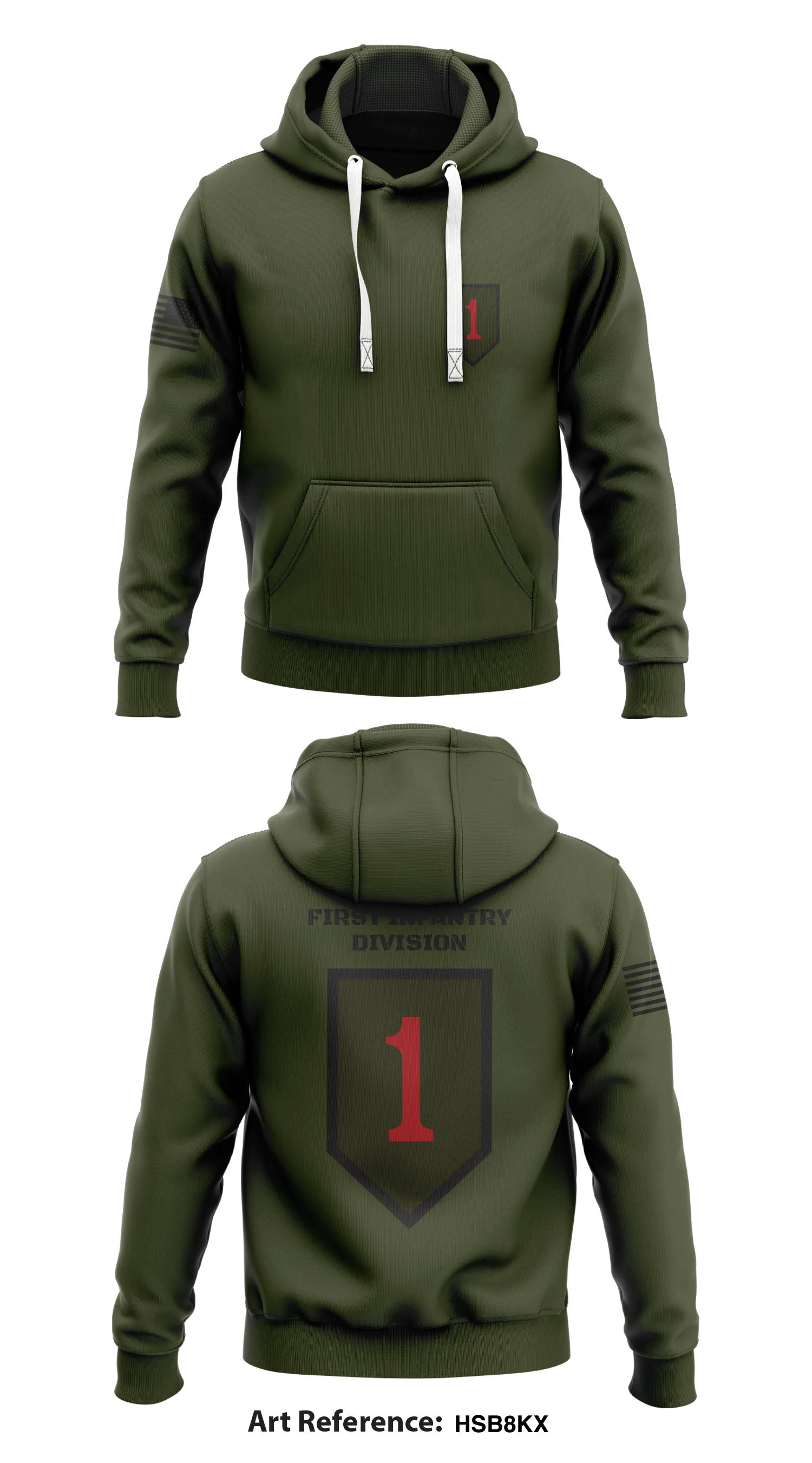 First Infantry division Store 1 Core Men's Hooded Performance Sweatshirt - Hsb8kX