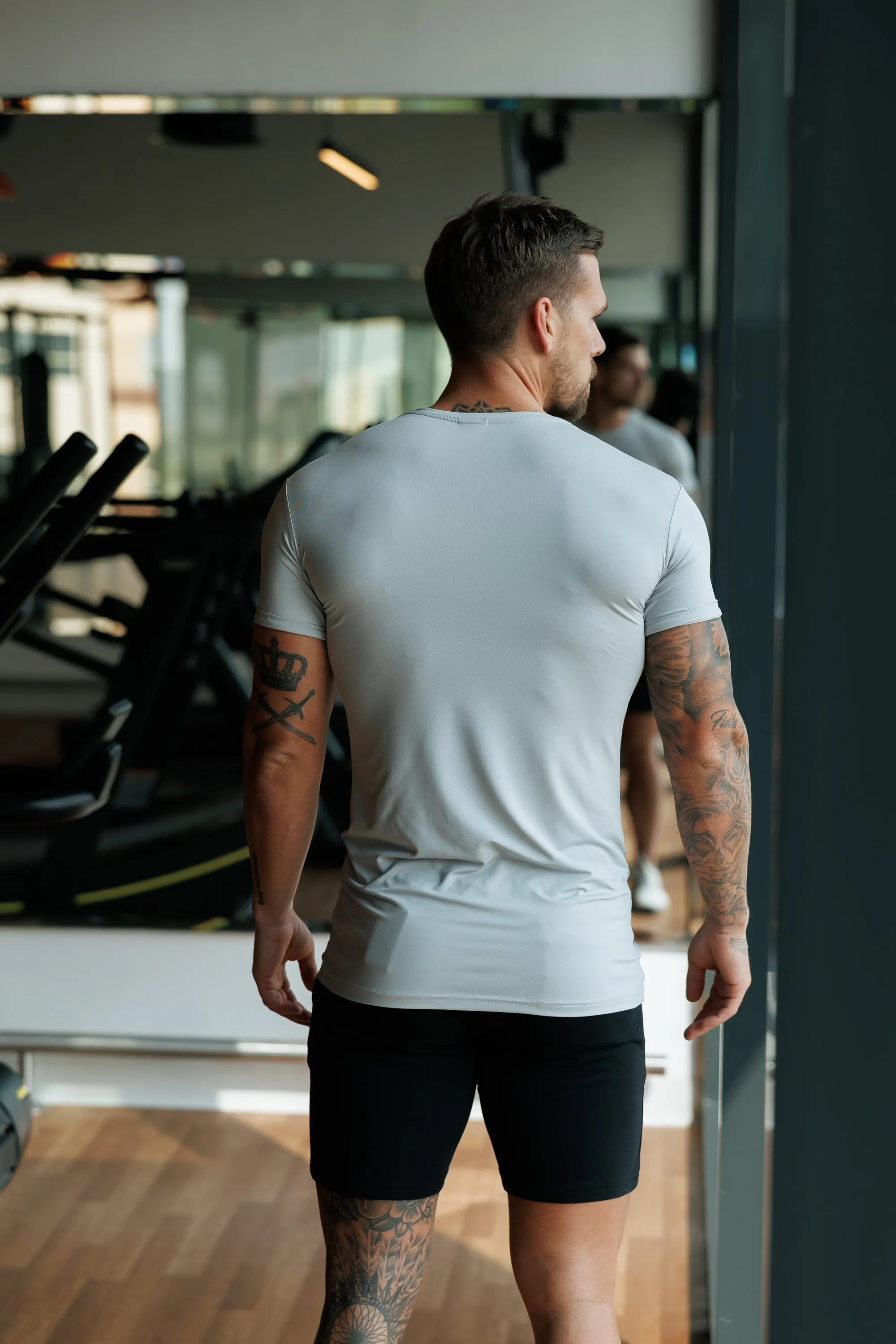 FS Light Grey / Black Gym Crew - FSH1275