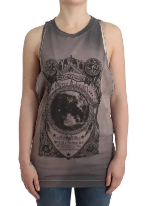 Gray tank top t-shirt
