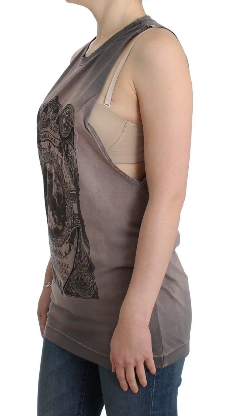 Gray tank top t-shirt