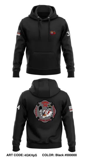 Green Knoll Fire Department Store 1  Core Men's Hooded Performance Sweatshirt - 4GKHpS