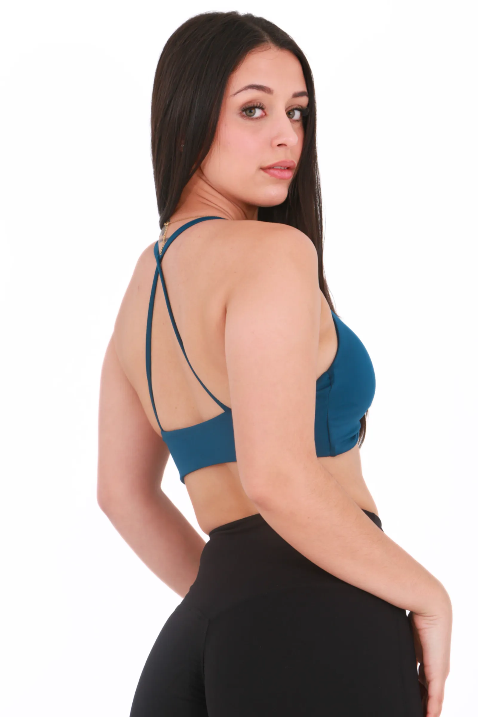 Gym Bunny Flex Top- Cadet Blue