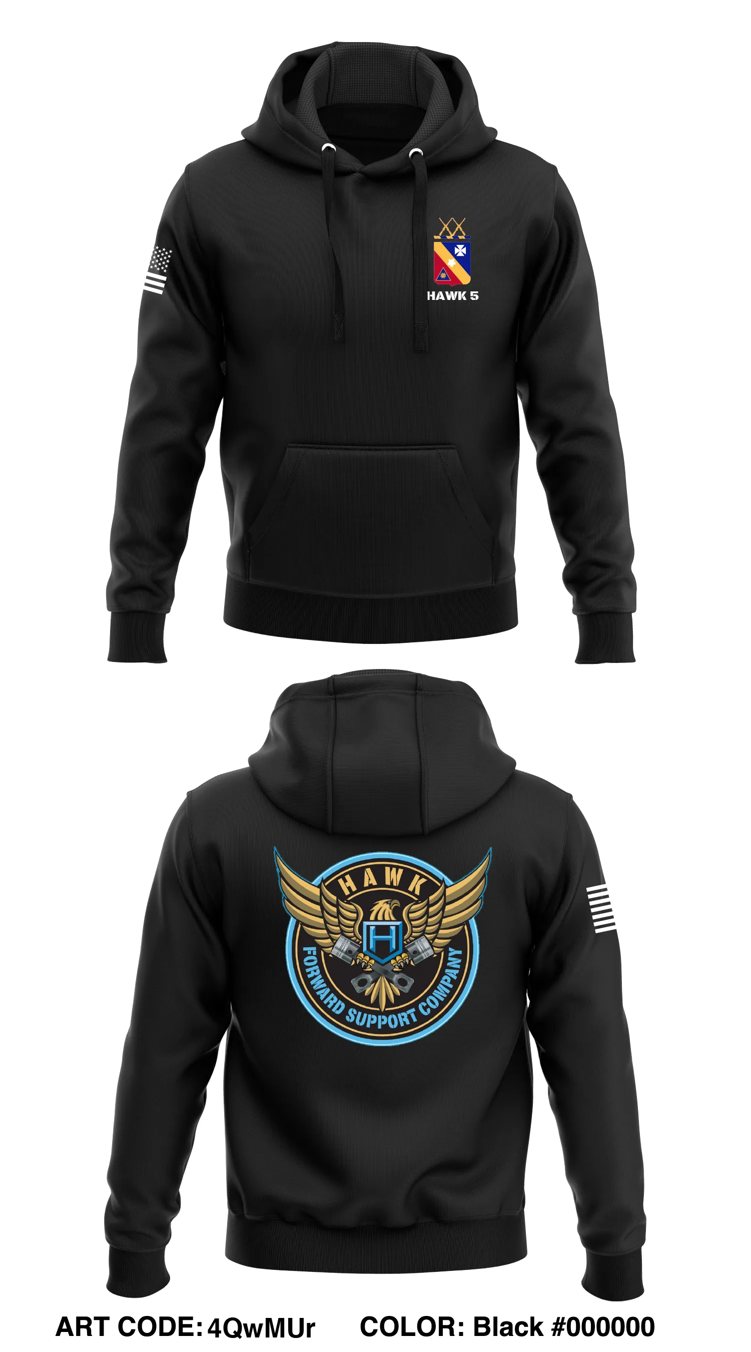 Hawk Company, 5-2 IN, 1-2 SBCT Store 1  Core Men's Hooded Performance Sweatshirt - 4QwMUr