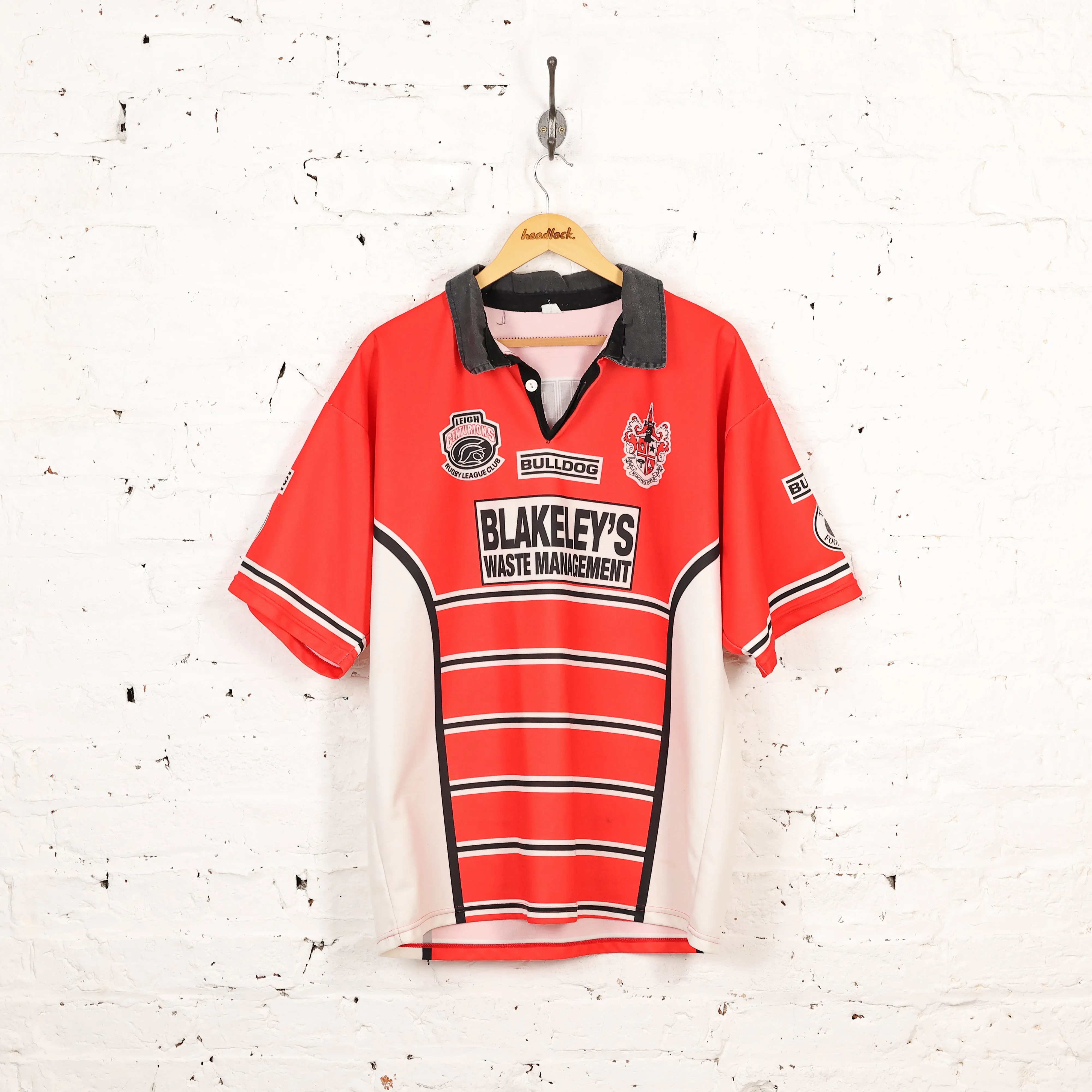 Headlock Vintage Leigh Centurions Home Rugby Shirt - Red - L