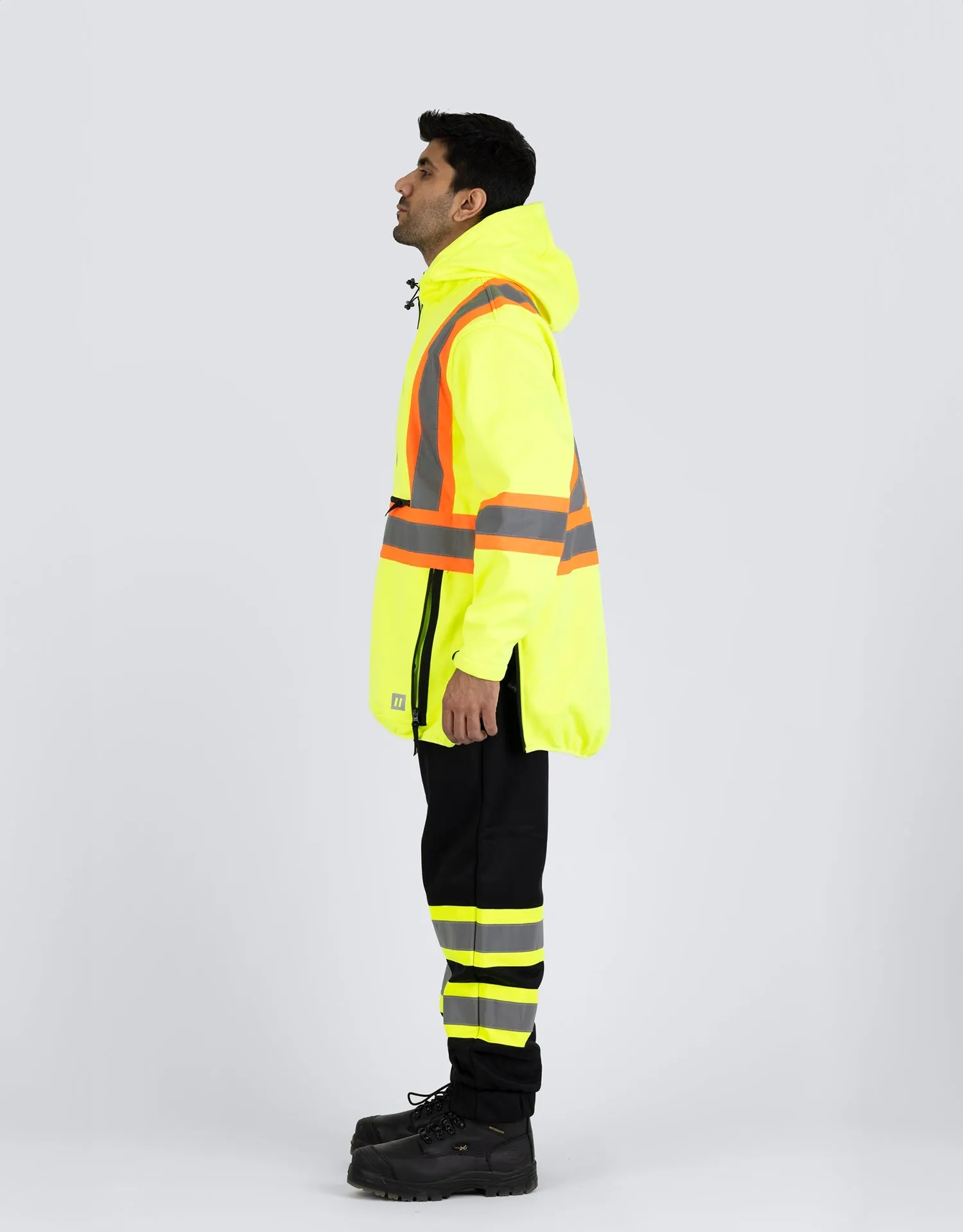 Hi Vis Safety Anorak Pullover Softshell