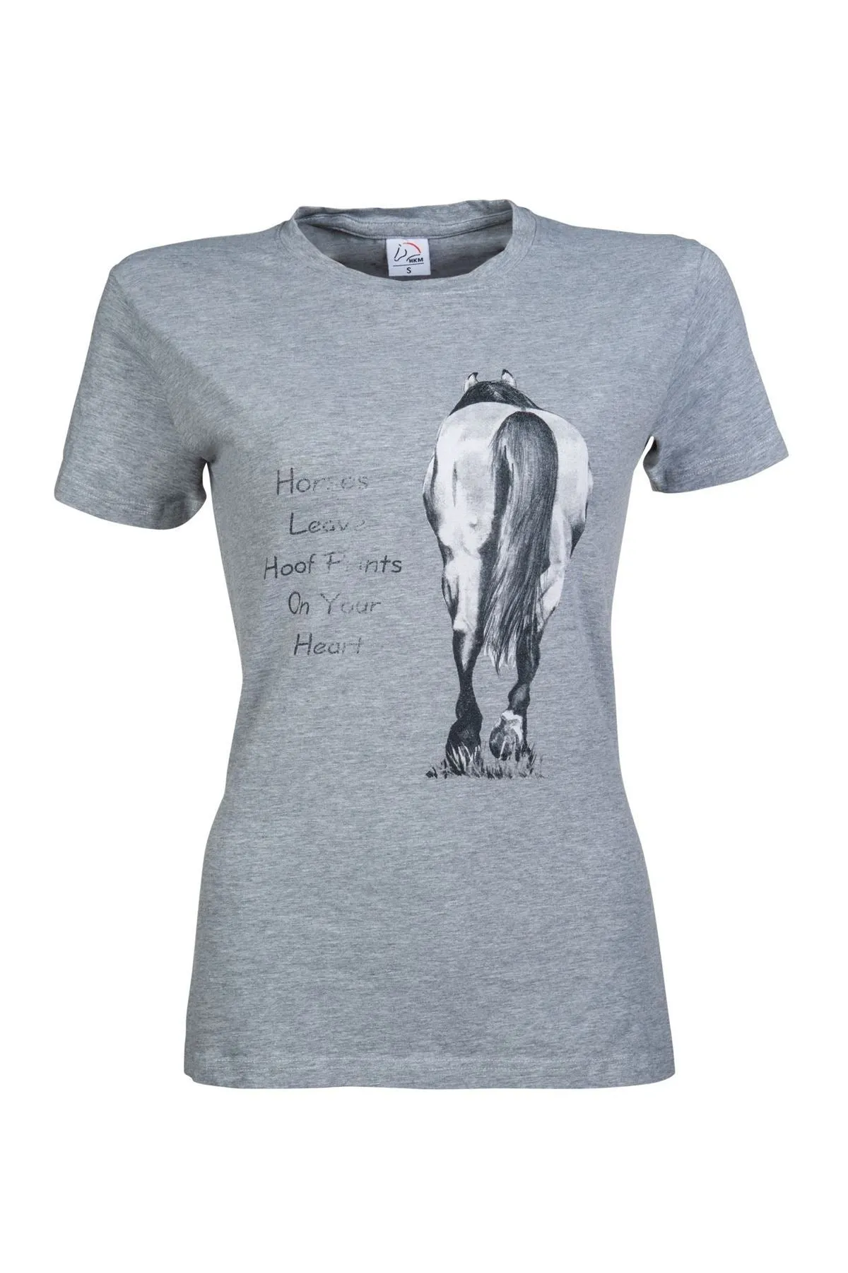 HKM Tshirt Horses Leaves Hoofprints
