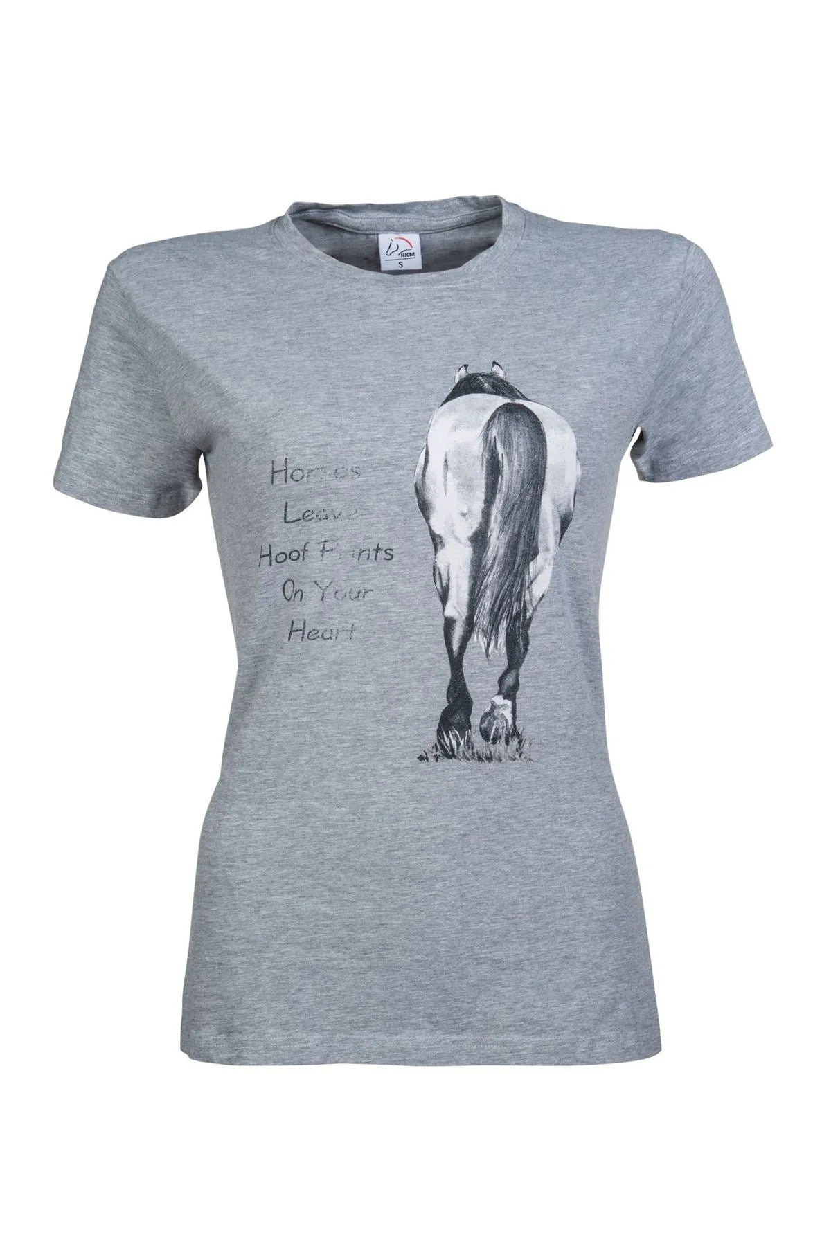 HKM Tshirt Horses Leaves Hoofprints