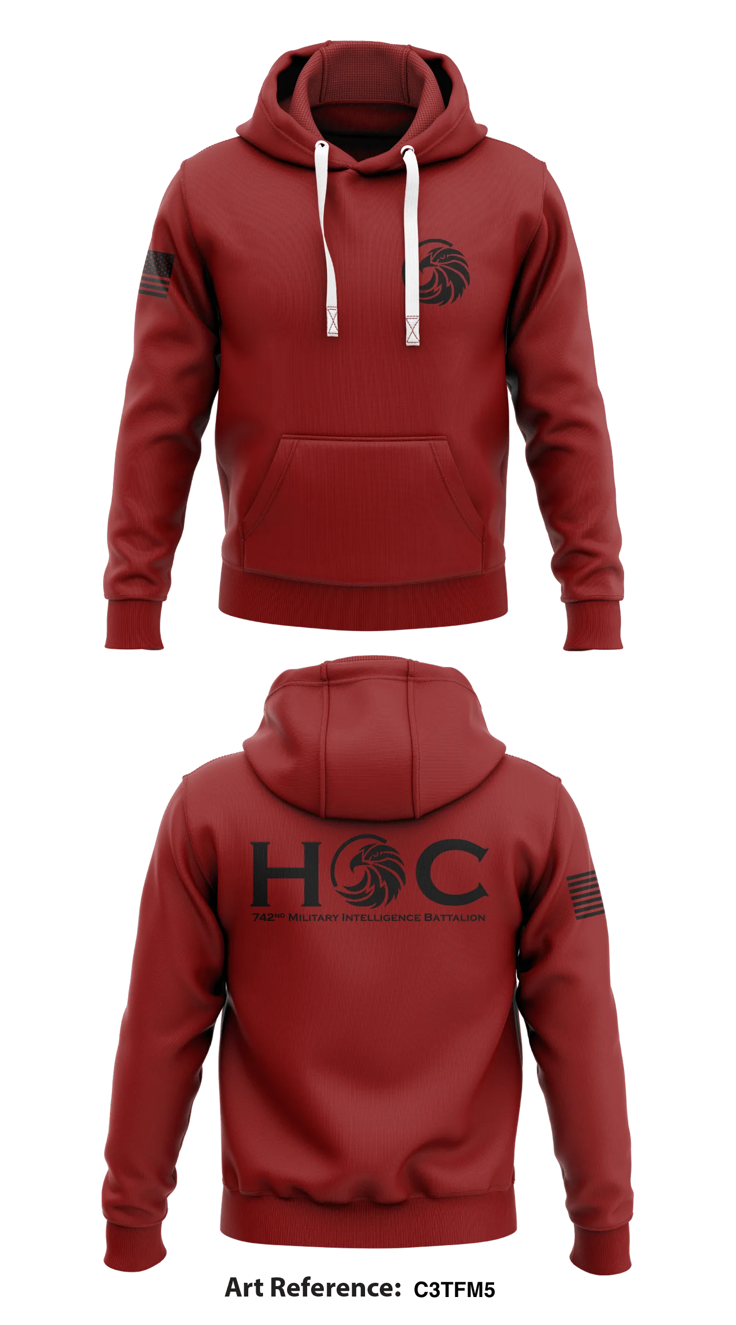 HOC 742nd MI BN Store 1  Core Men's Hooded Performance Sweatshirt - C3Tfm5