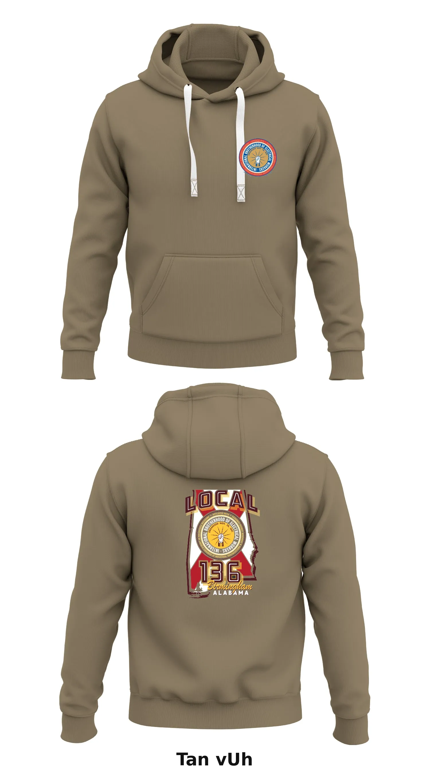IBEW 136 Store 1  Core Men's Hooded Performance Sweatshirt - vUh