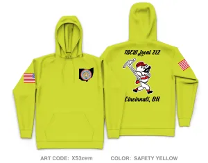 IBEW Local 212 Core Men's Hooded Performance Sweatshirt - XS3zwm