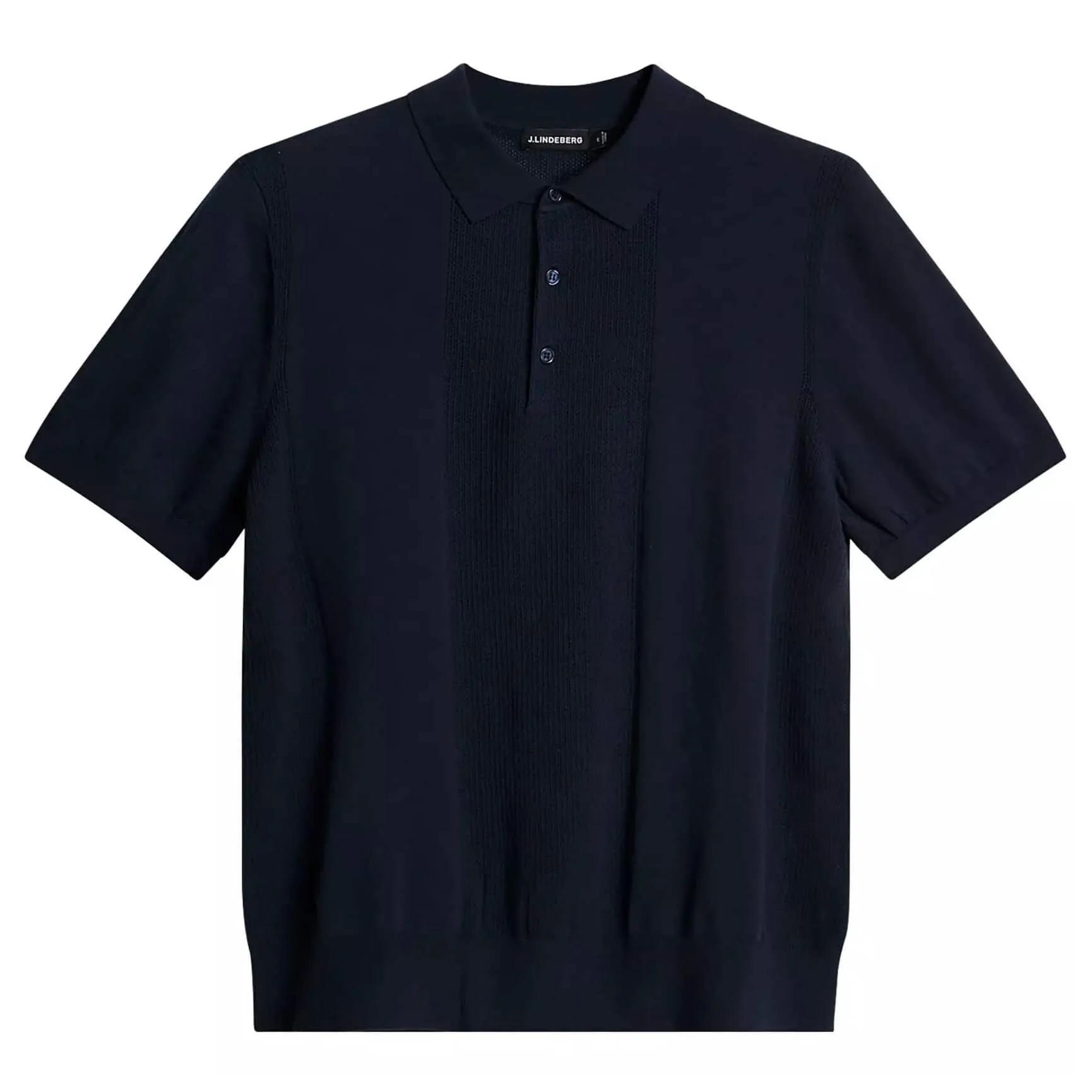 J. LINDEBERG REYMOND SOLID STRIPE KNIT POLO
