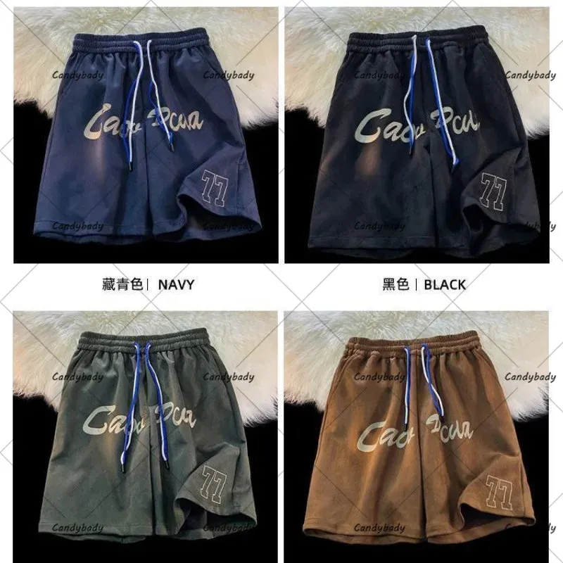 JazzHer American Retro Casual Shorts For Men And Women With y2k Streetwear Men Tide Loose Straight Basketball Pants Casual Pants
