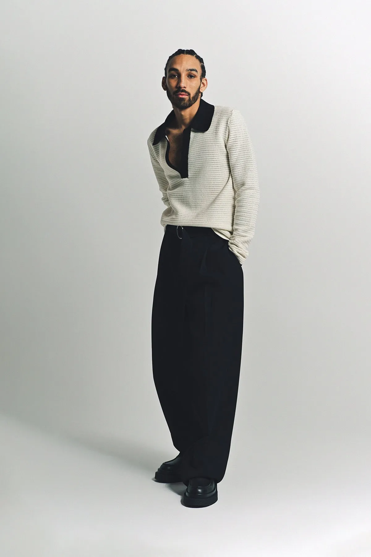 JIL SANDER | KNIT POLO JUMPER