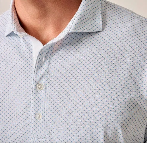 Johnnie-O Cason Performance Mesh Polo - White