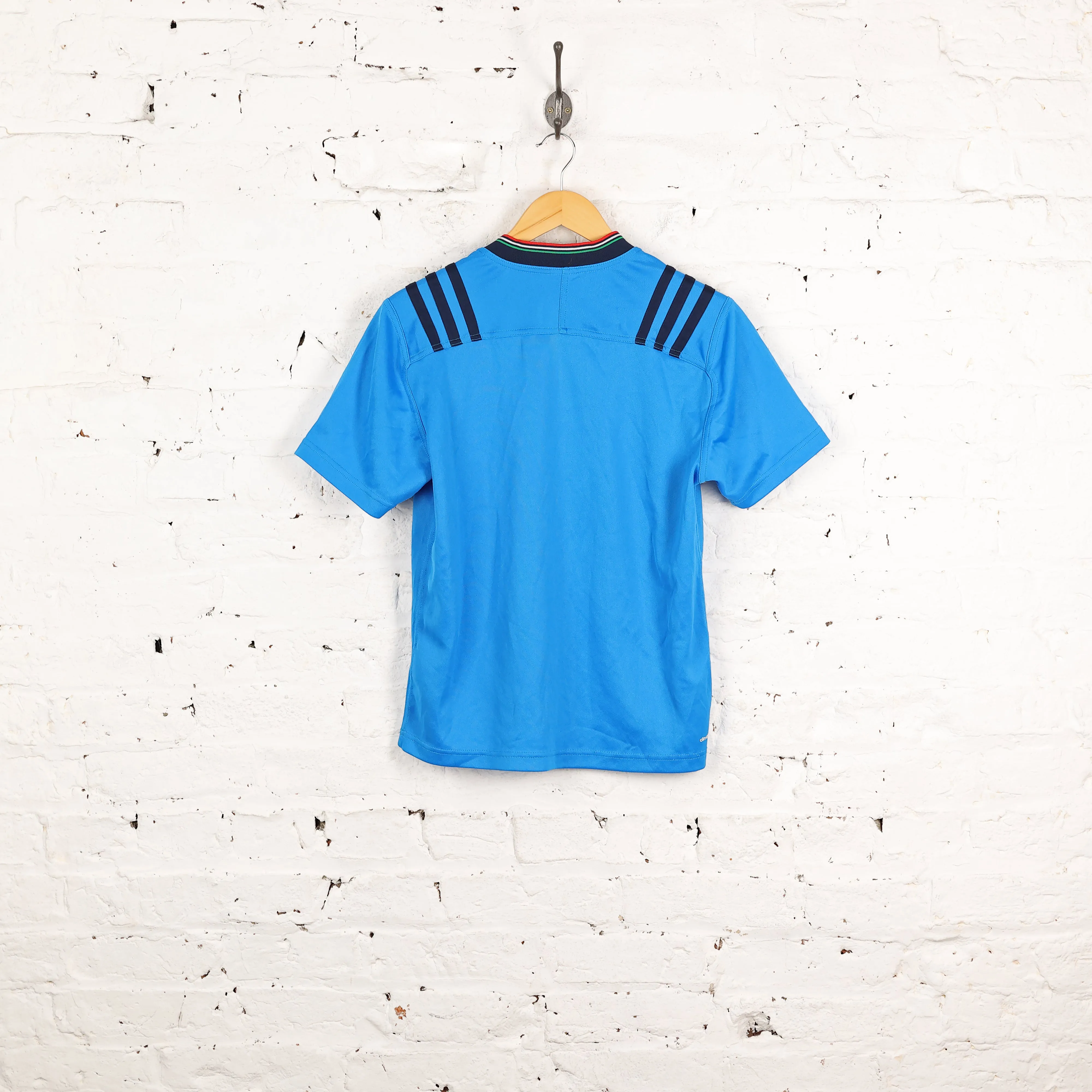 Kids Italy Adidas Rugby Shirt - Blue - L Boys