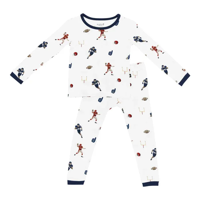 Kyte Baby Long Sleeve Pajamas (Football)