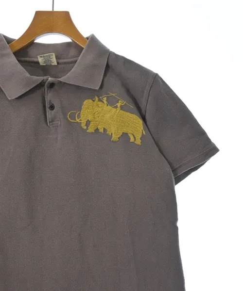 [L] Kapital Mammoth Embroidered Polo Shirt Grey