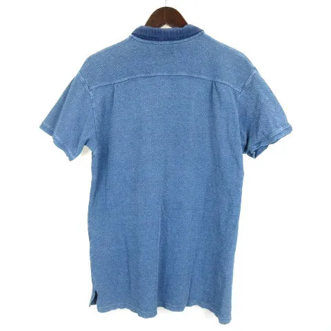[L] Kapital Native Sashiko Polo Shirt Indigo