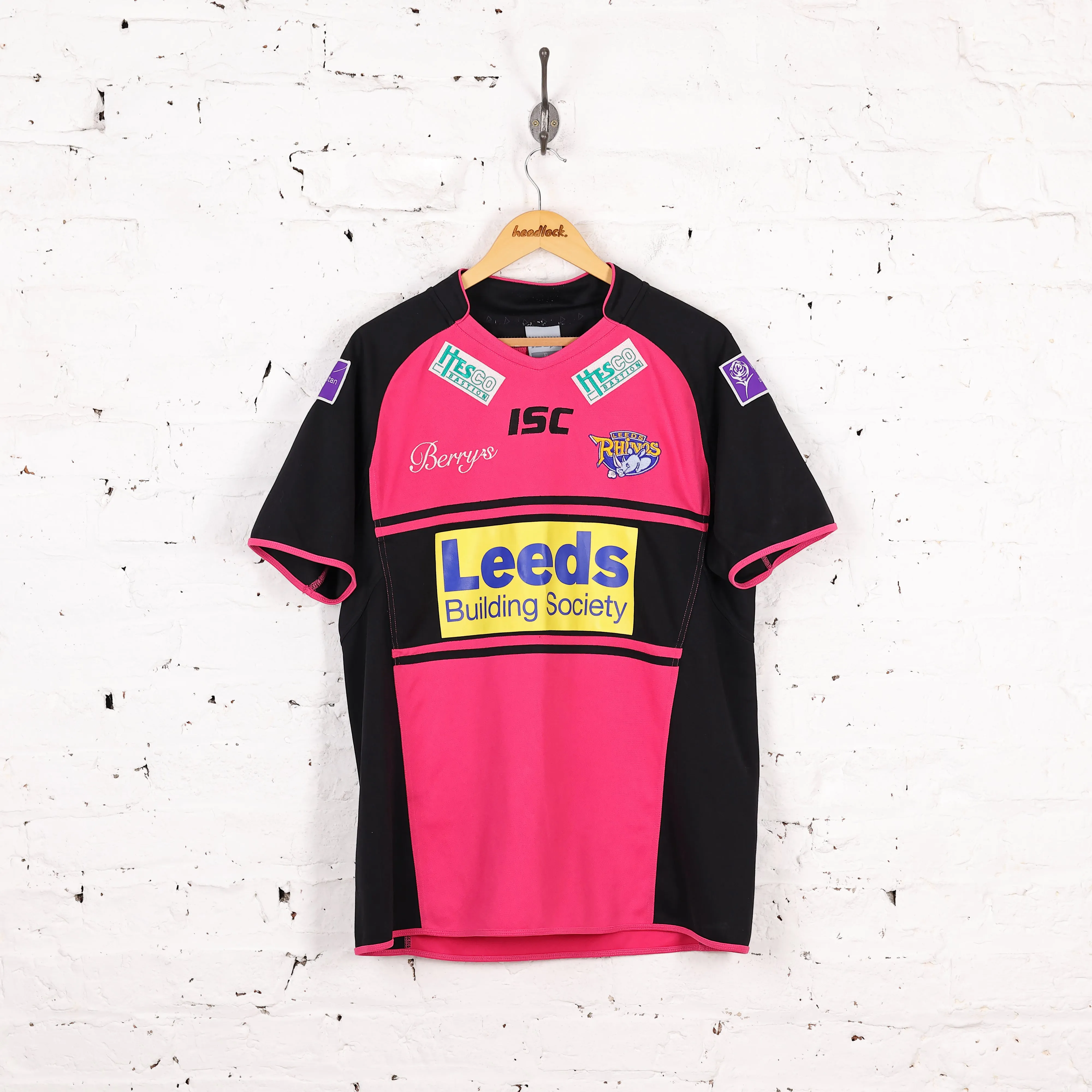 Leeds Rhinos ISC Away Rugby Shirt - Pink - XL