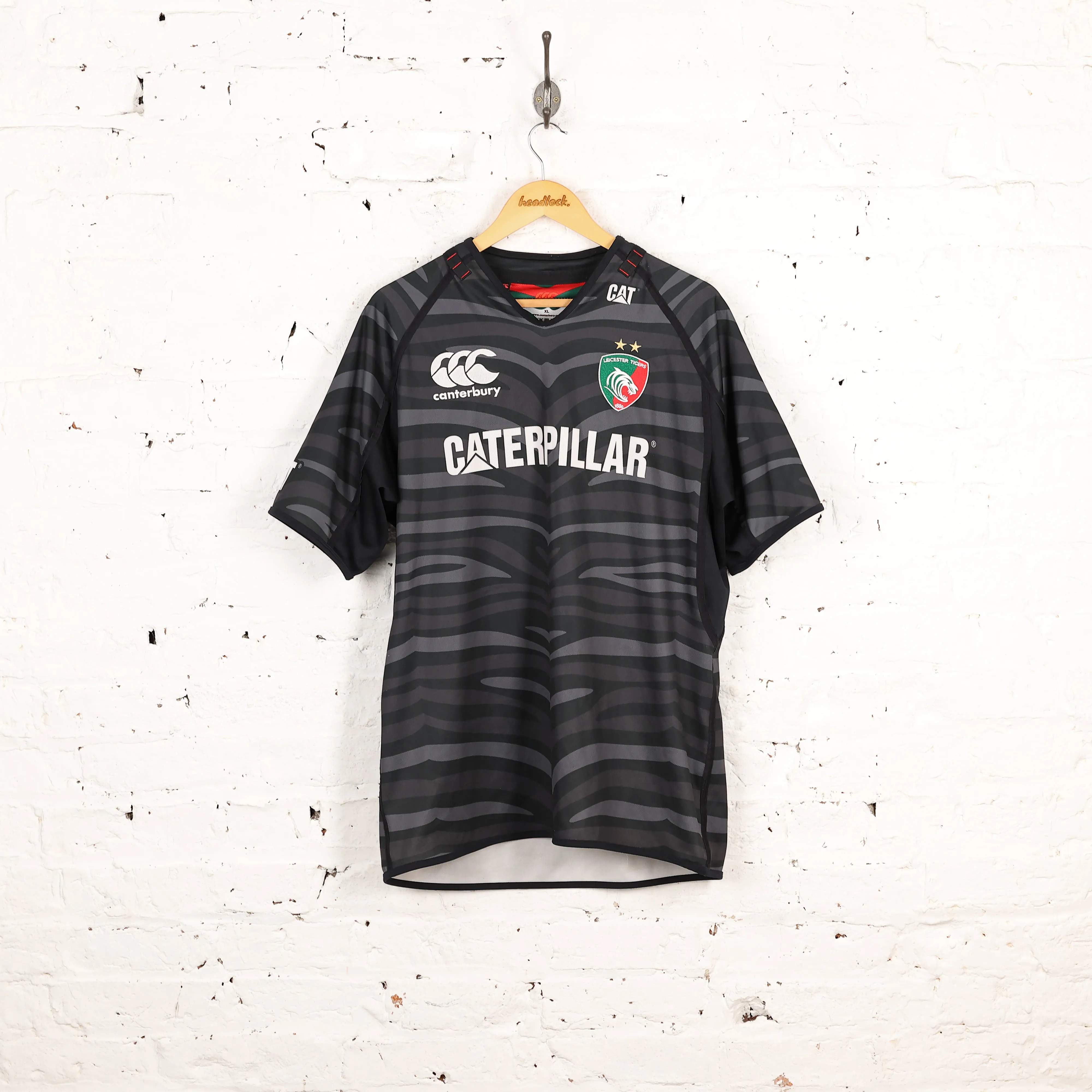 Leicester Tigers Canterbury Away Rugby Shirt - Black - XL