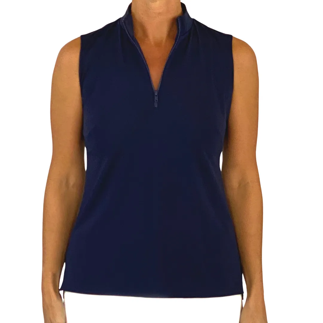 Lenox Sleeveless Top in Navy