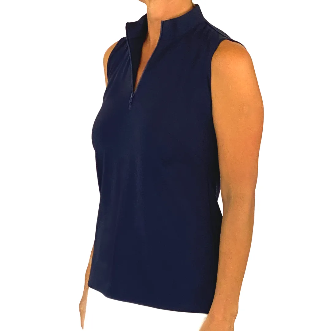 Lenox Sleeveless Top in Navy