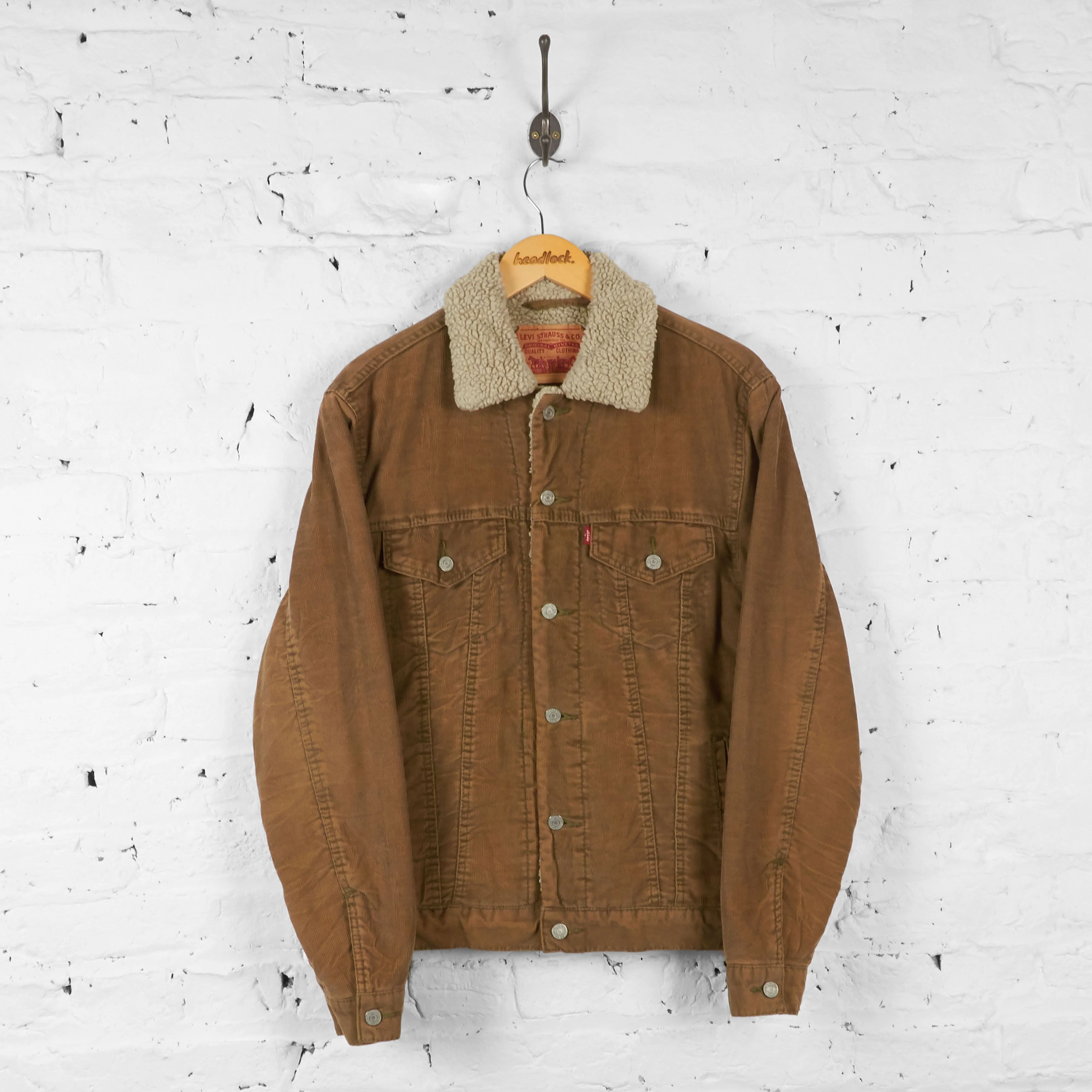 Levis Corduroy Fleece Lined Jacket - Brown - M
