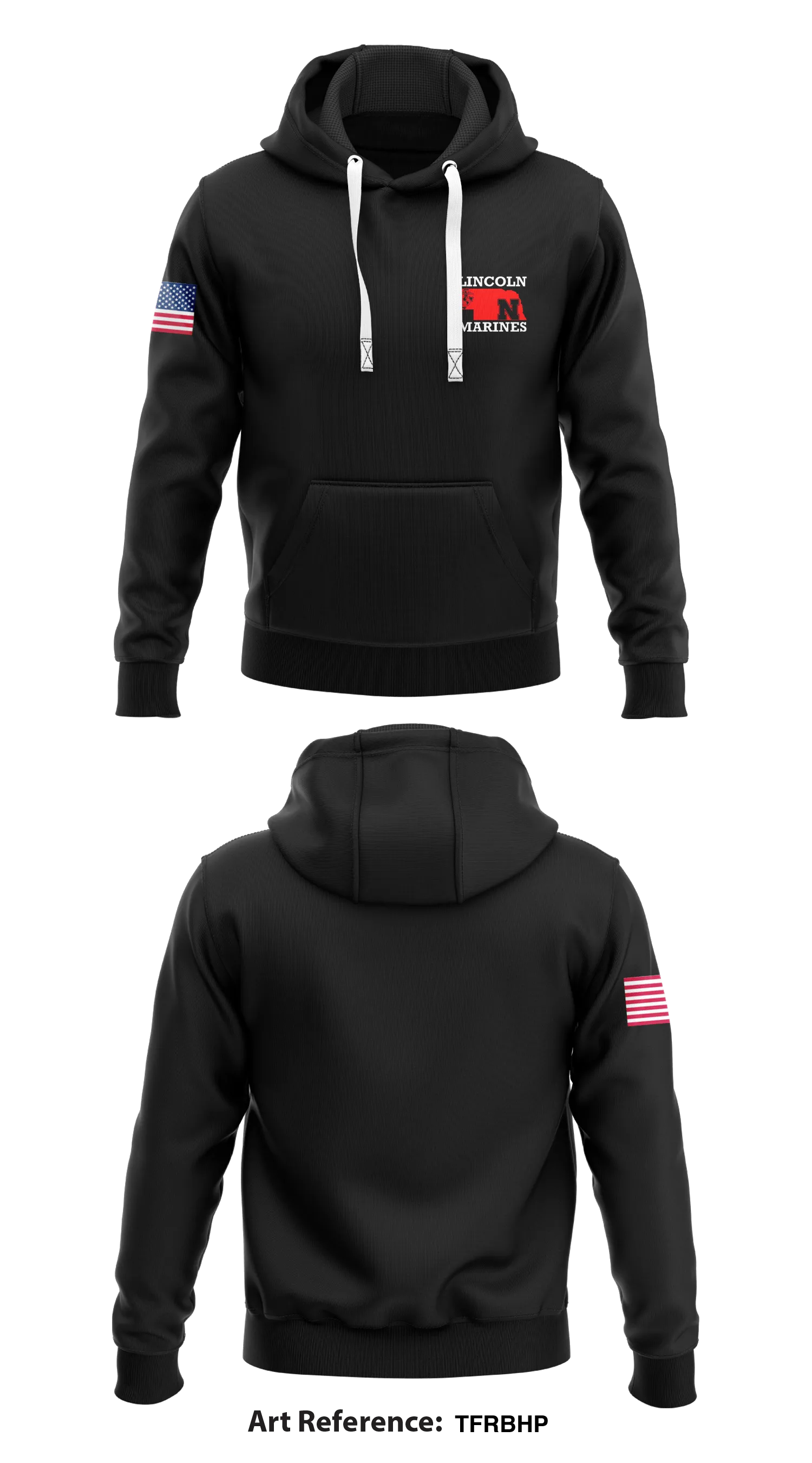 Lincoln Marines  Core Men's Hooded Performance Sweatshirt - TfrBhp