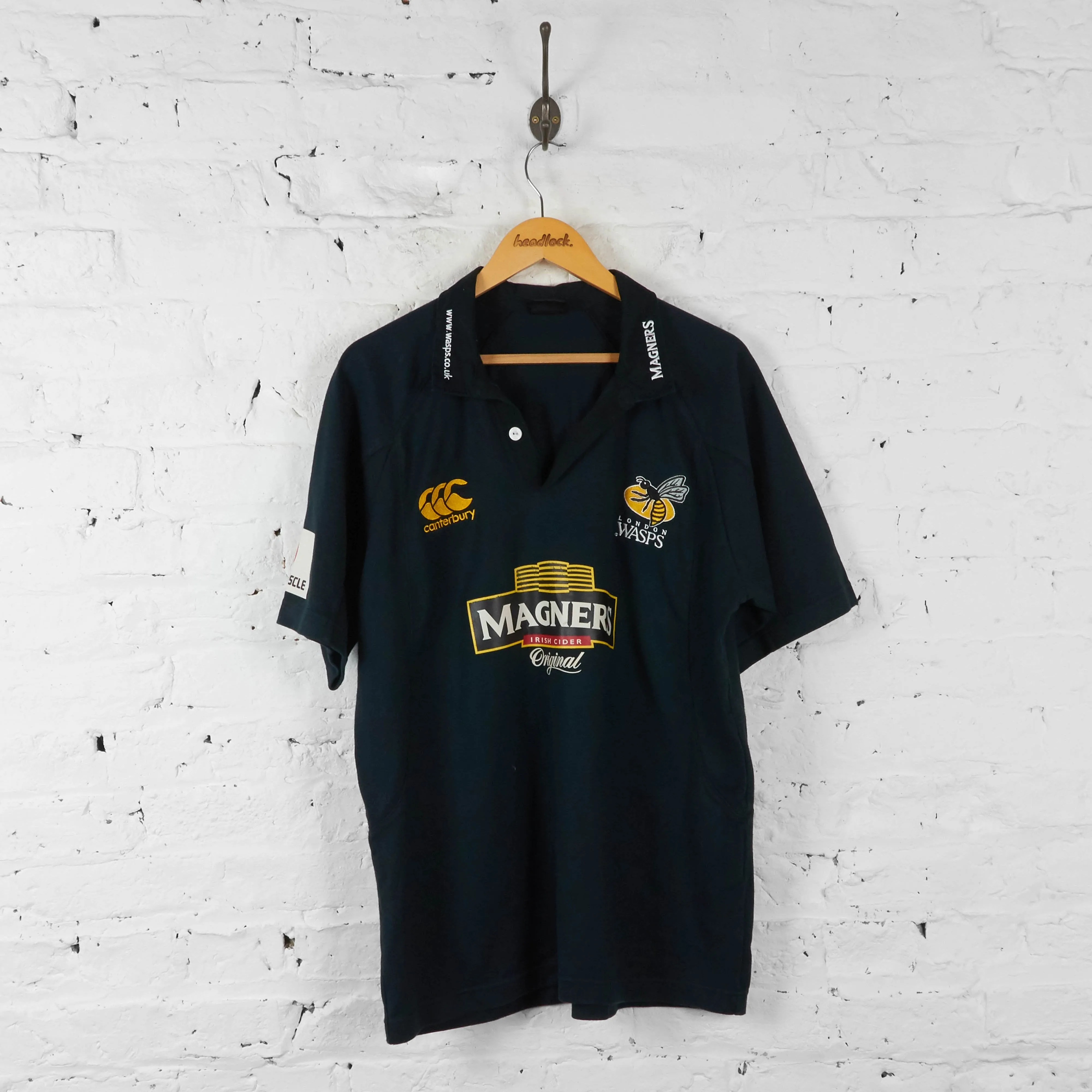 London Wasps Canterbury Rugby Shirt - Black - L