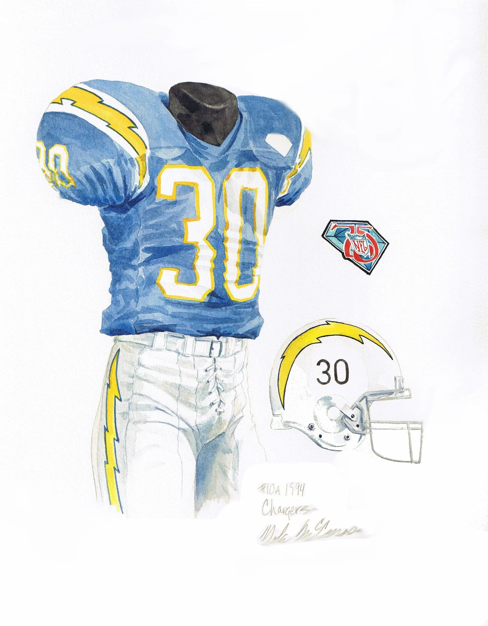 Los Angeles Chargers 1994 Throwback