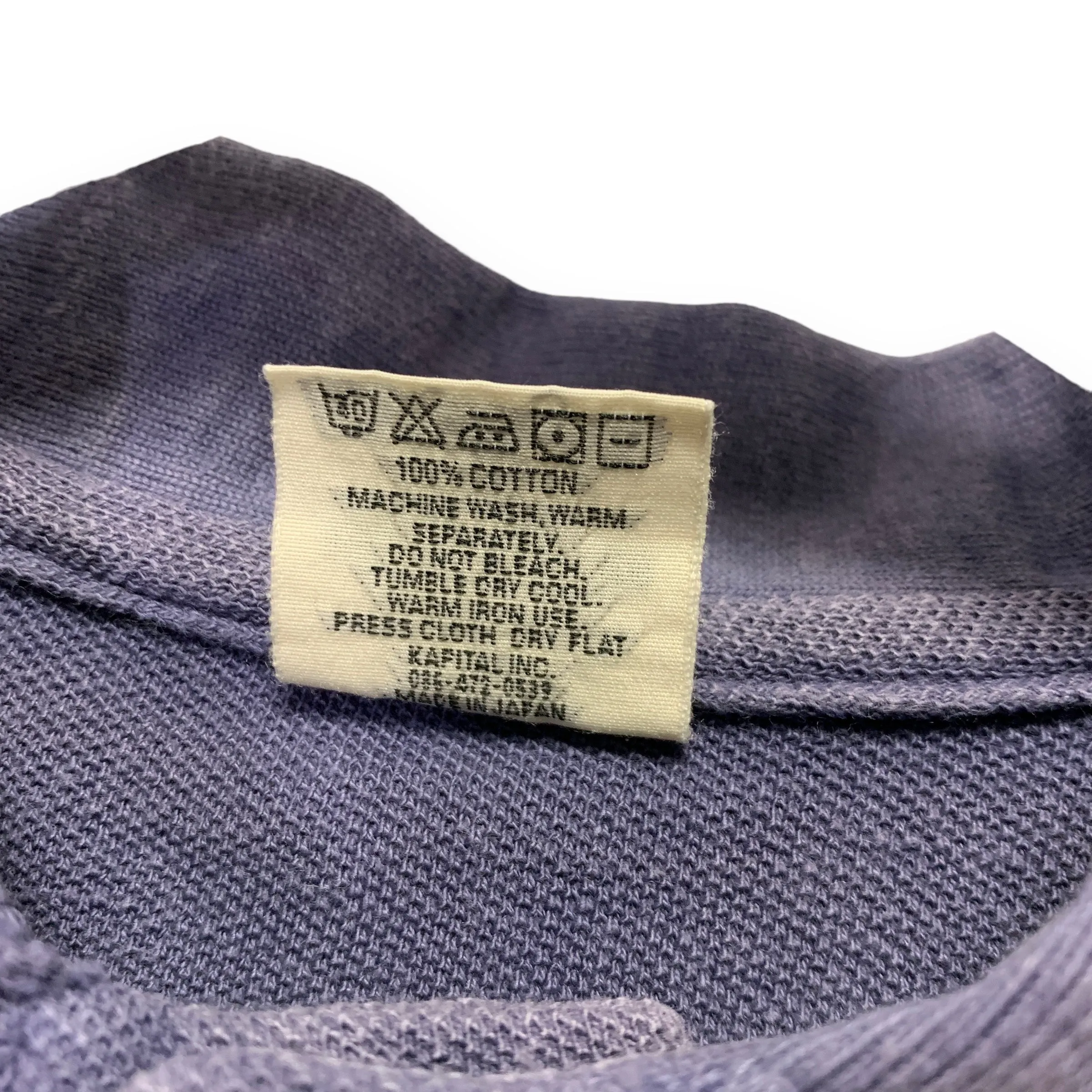 [M] Kapital Slub Cotton Polo Shirt Blue