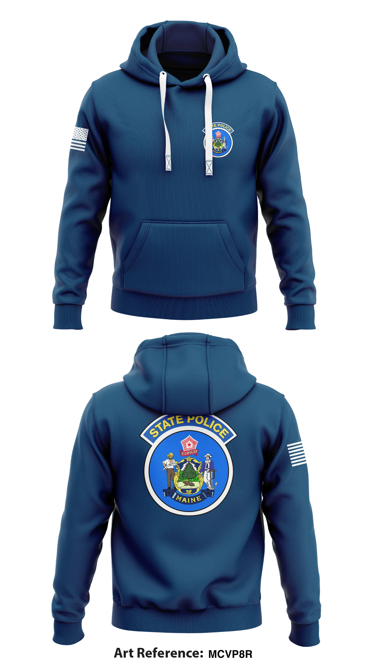 Maine State Police Store 1  Core Men's Hooded Performance Sweatshirt - mCVP8R