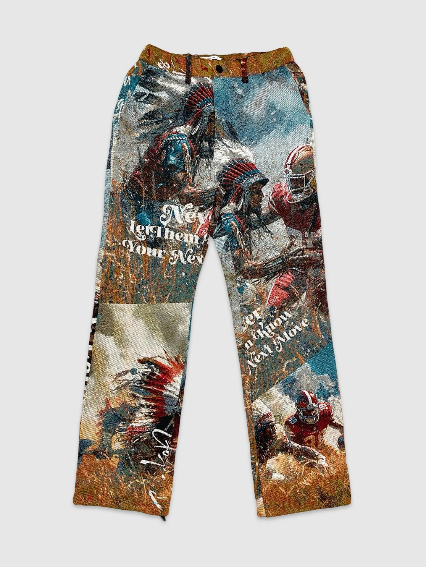 MAJ-TA2420-Football Tapestry Jacquard Pants