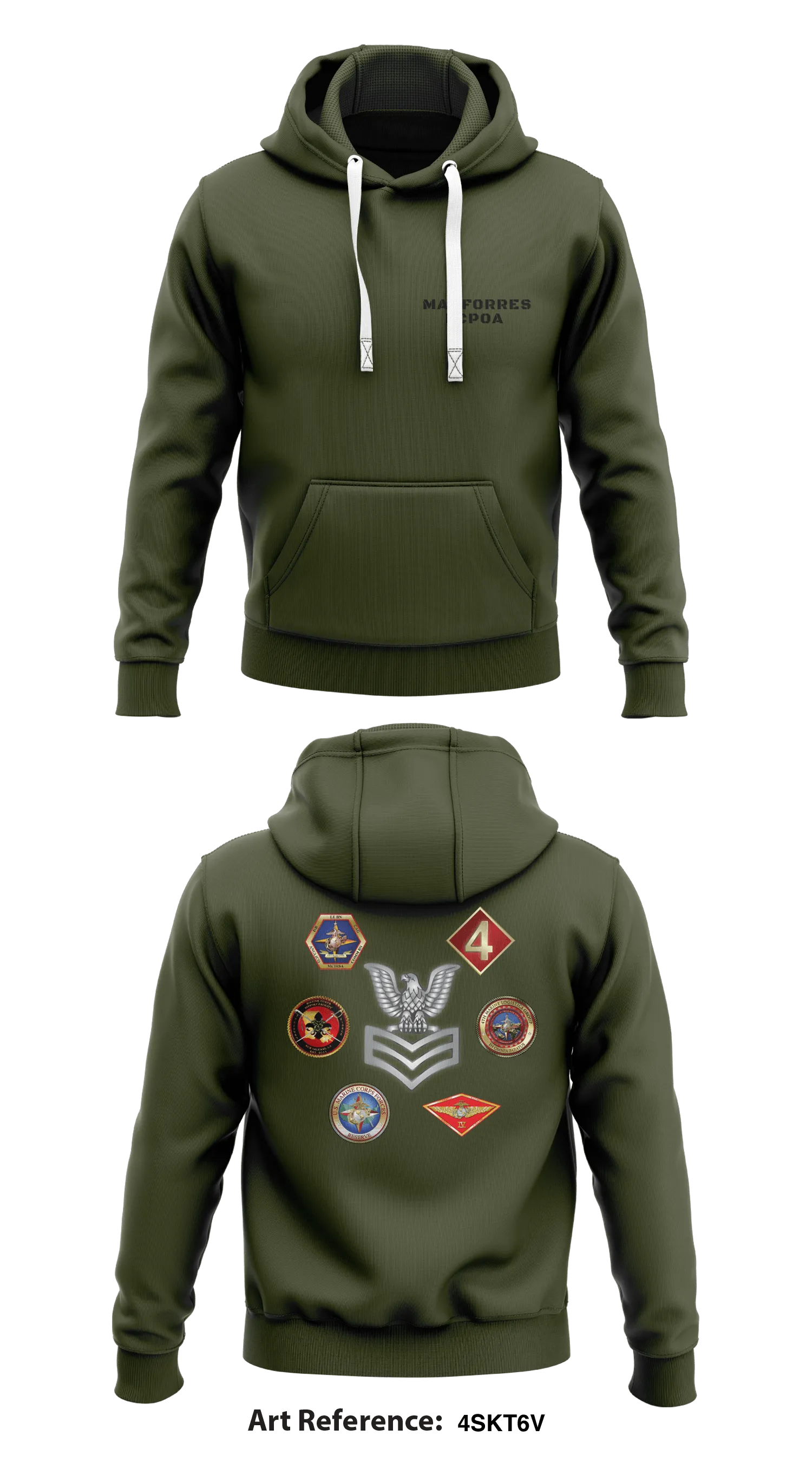 MARFORRES FCPOA Store 1  Core Men's Hooded Performance Sweatshirt - 4Skt6V